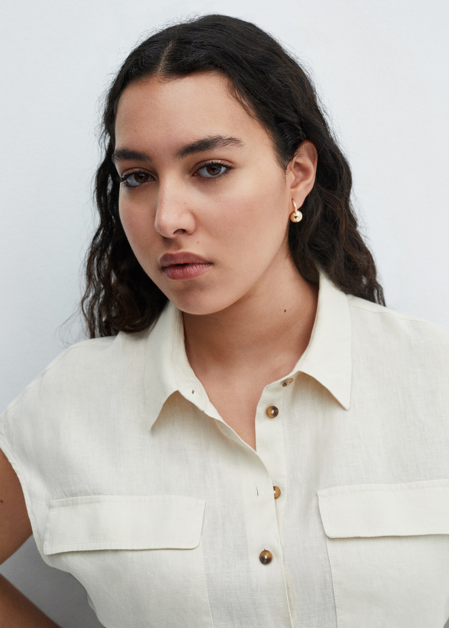 100 linen shirty dress Woman MANGO Serbia