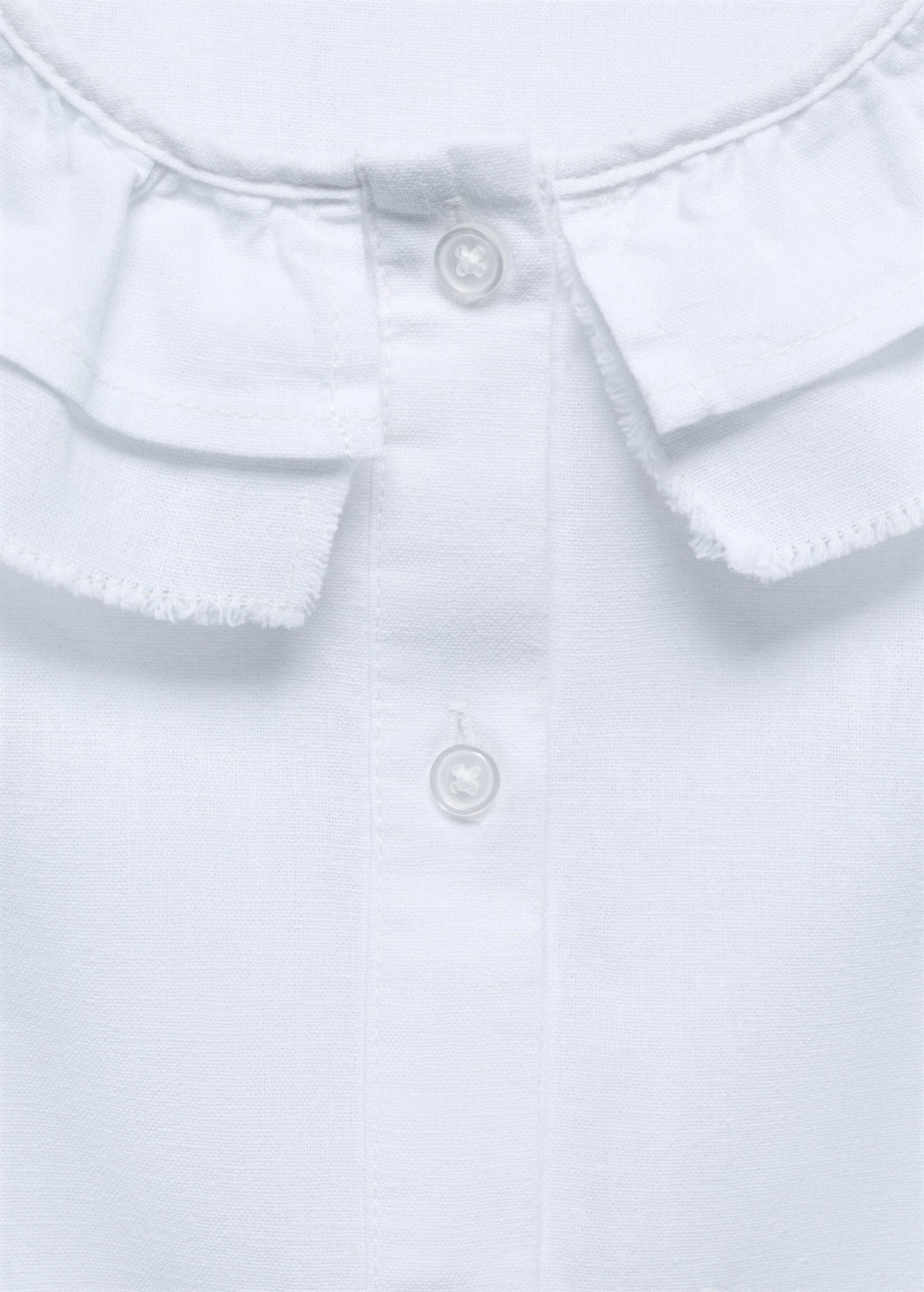 Button linen-blend blouse - Details of the article 8