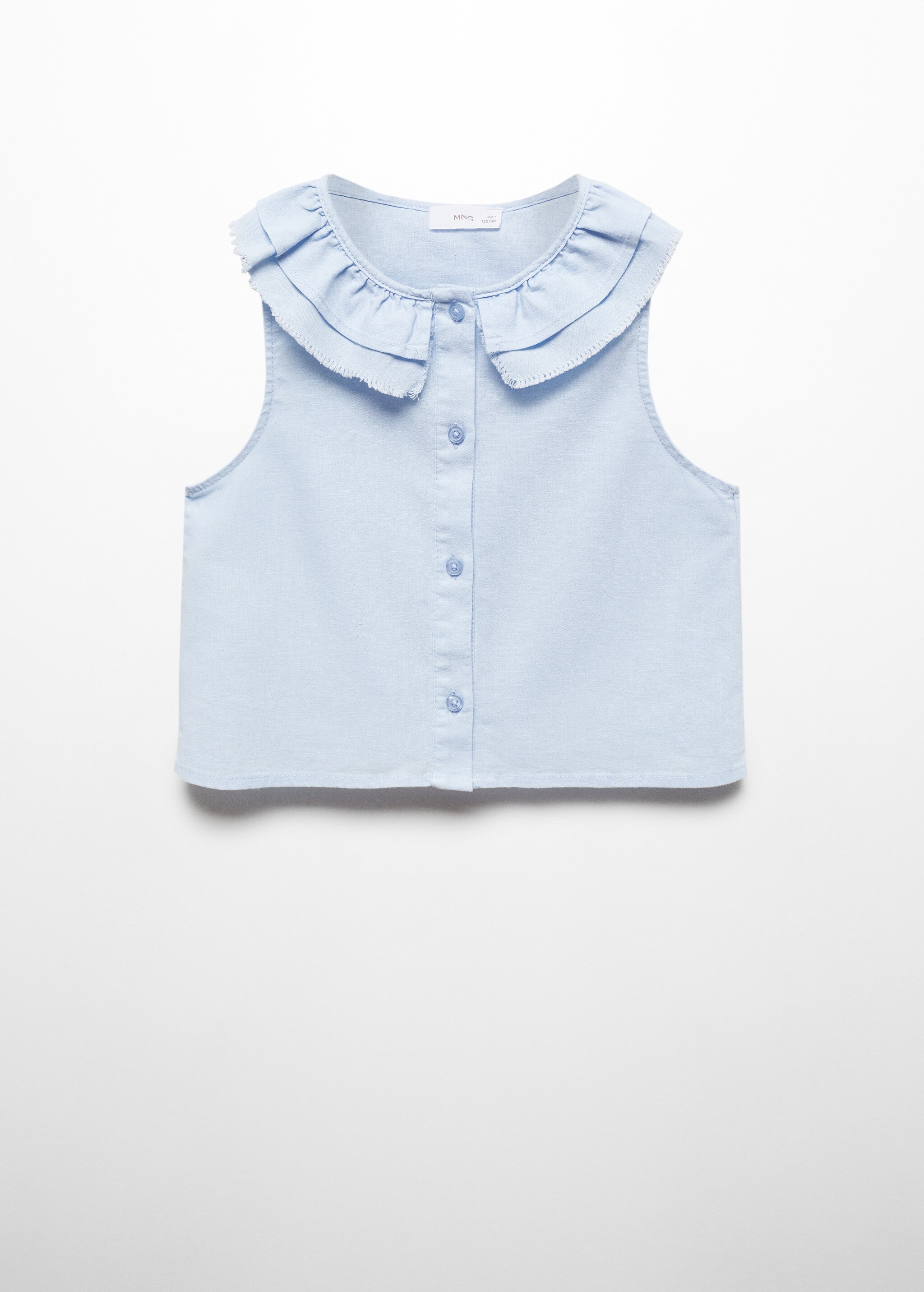 Button linen-blend blouse - Article without model