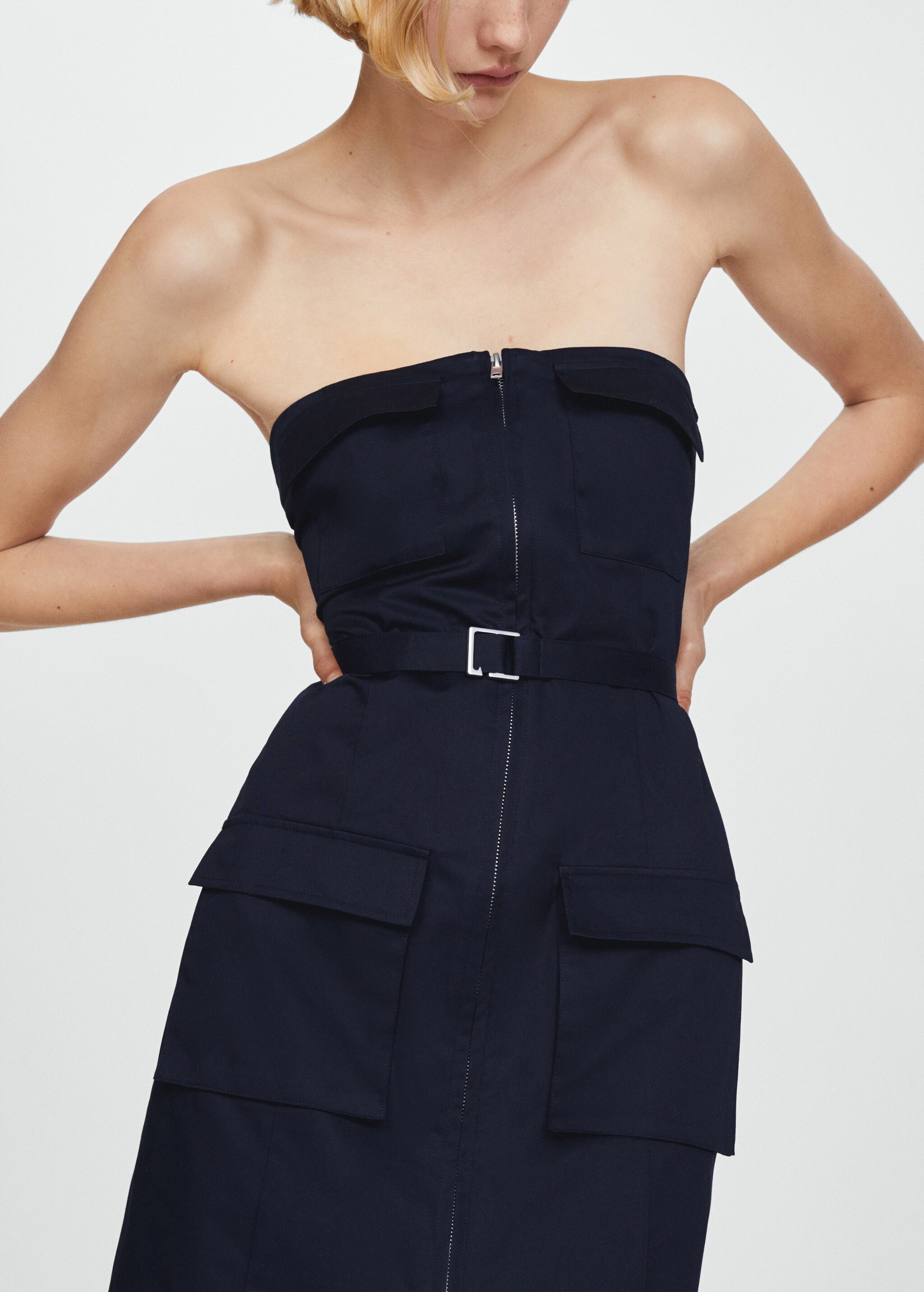 Belted strapless dress - Details of the article 6