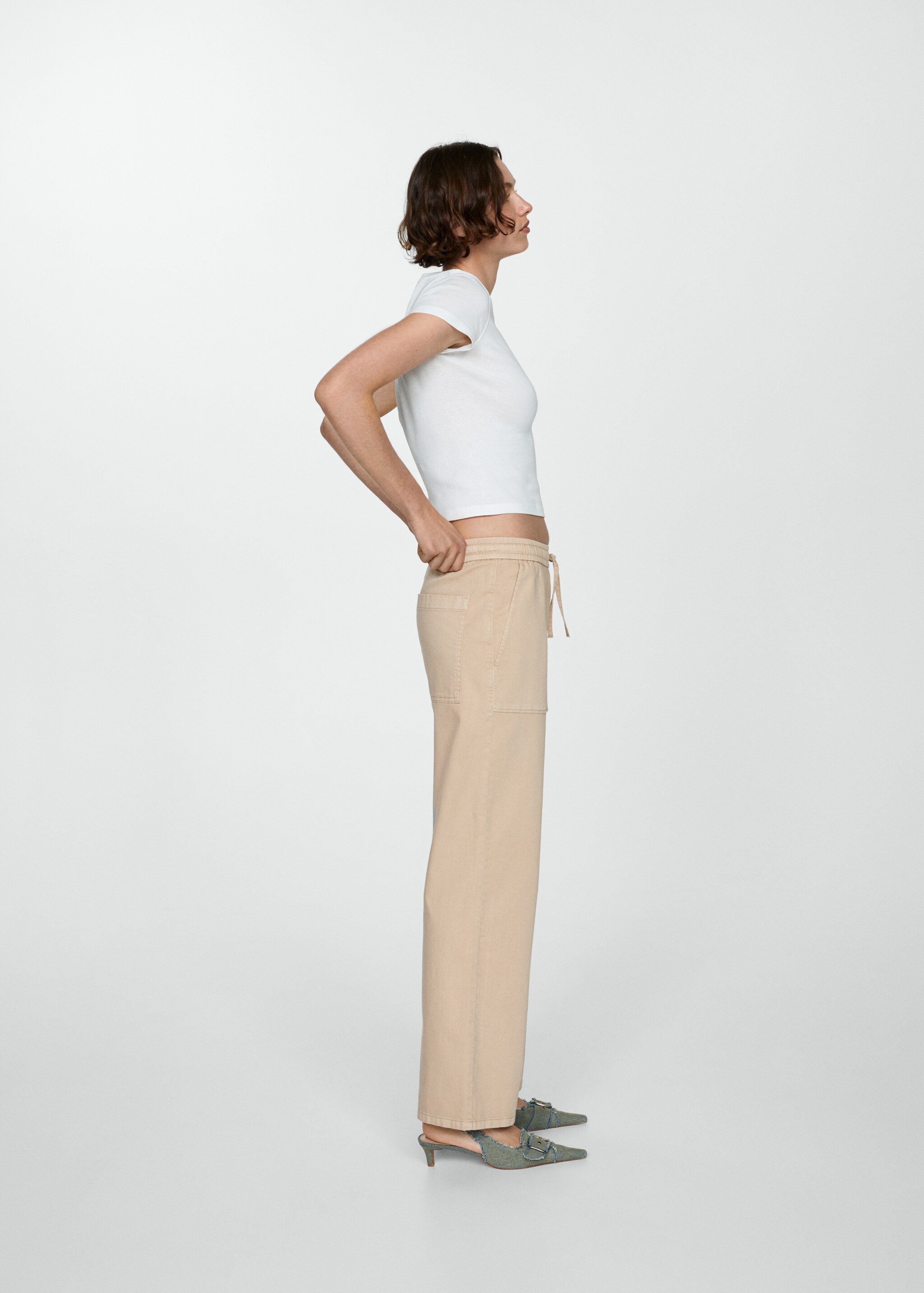 Straight jeans with elastic waist - Details of the article 2