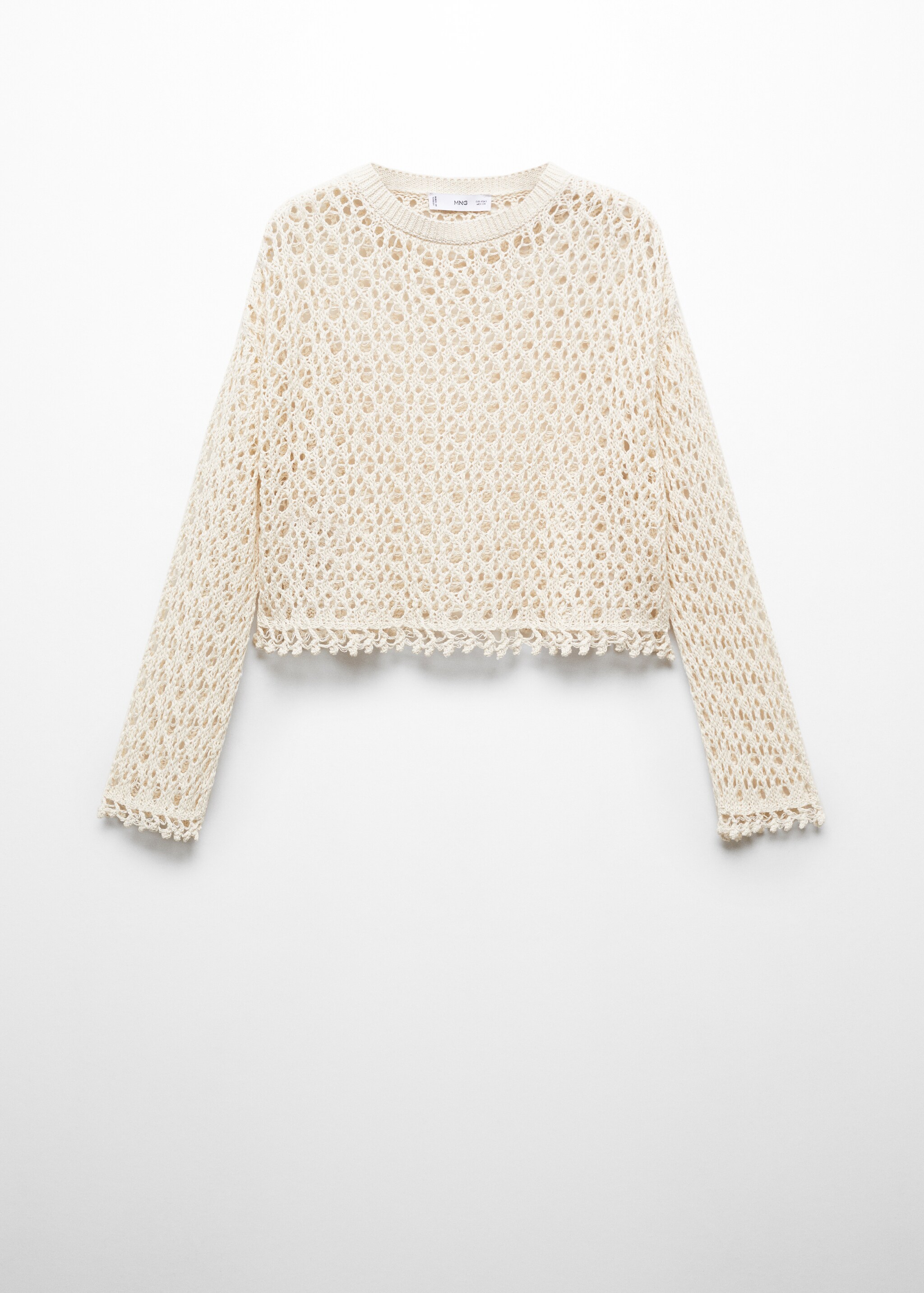 Cotton crochet sweater - Article without model