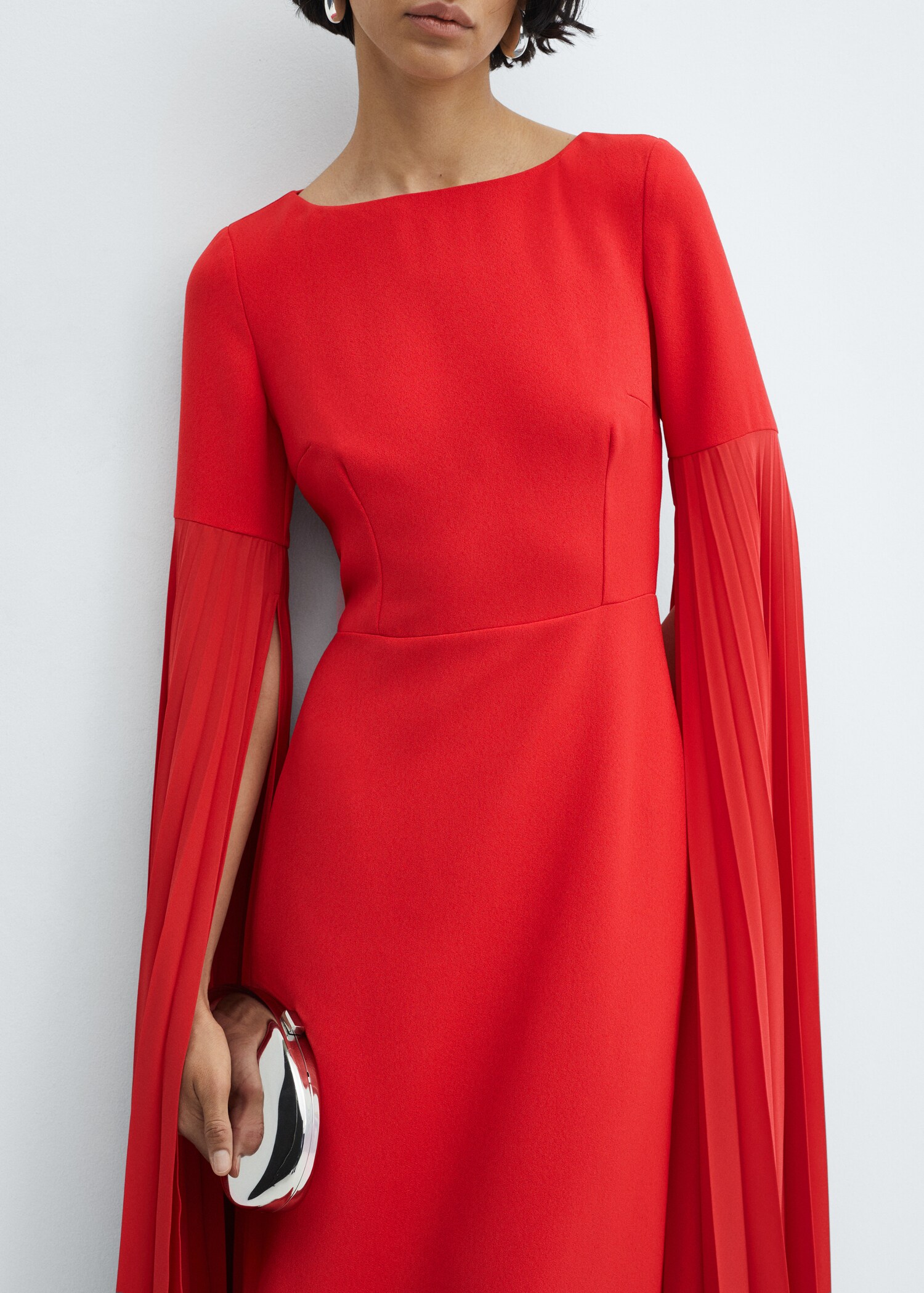 Pleated sleeve dress - Details of the article 6