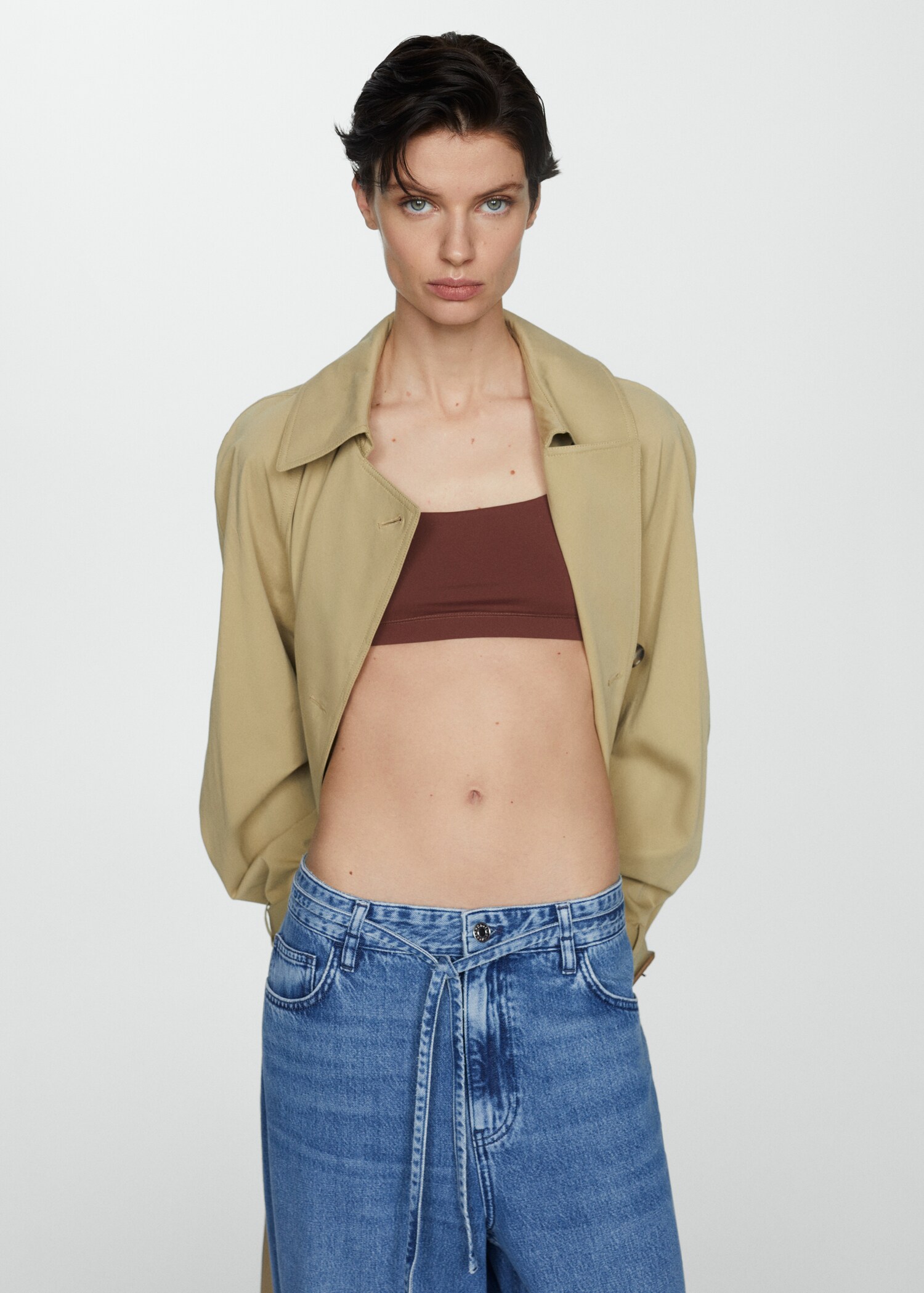 Jeans wideleg loose cordón ajustable - Detalle del artículo 1