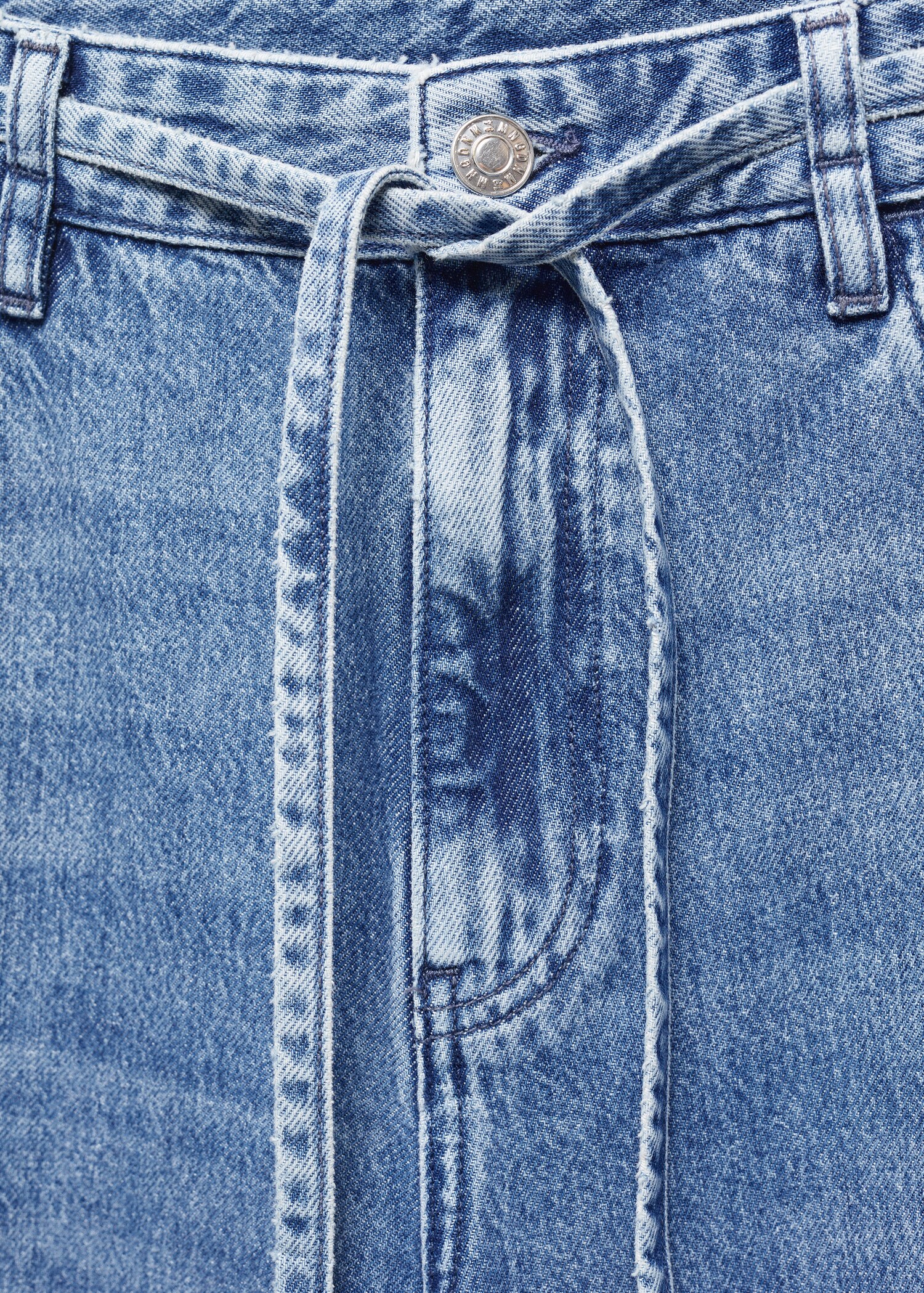 Jeans wideleg loose cordón ajustable - Detalle del artículo 8