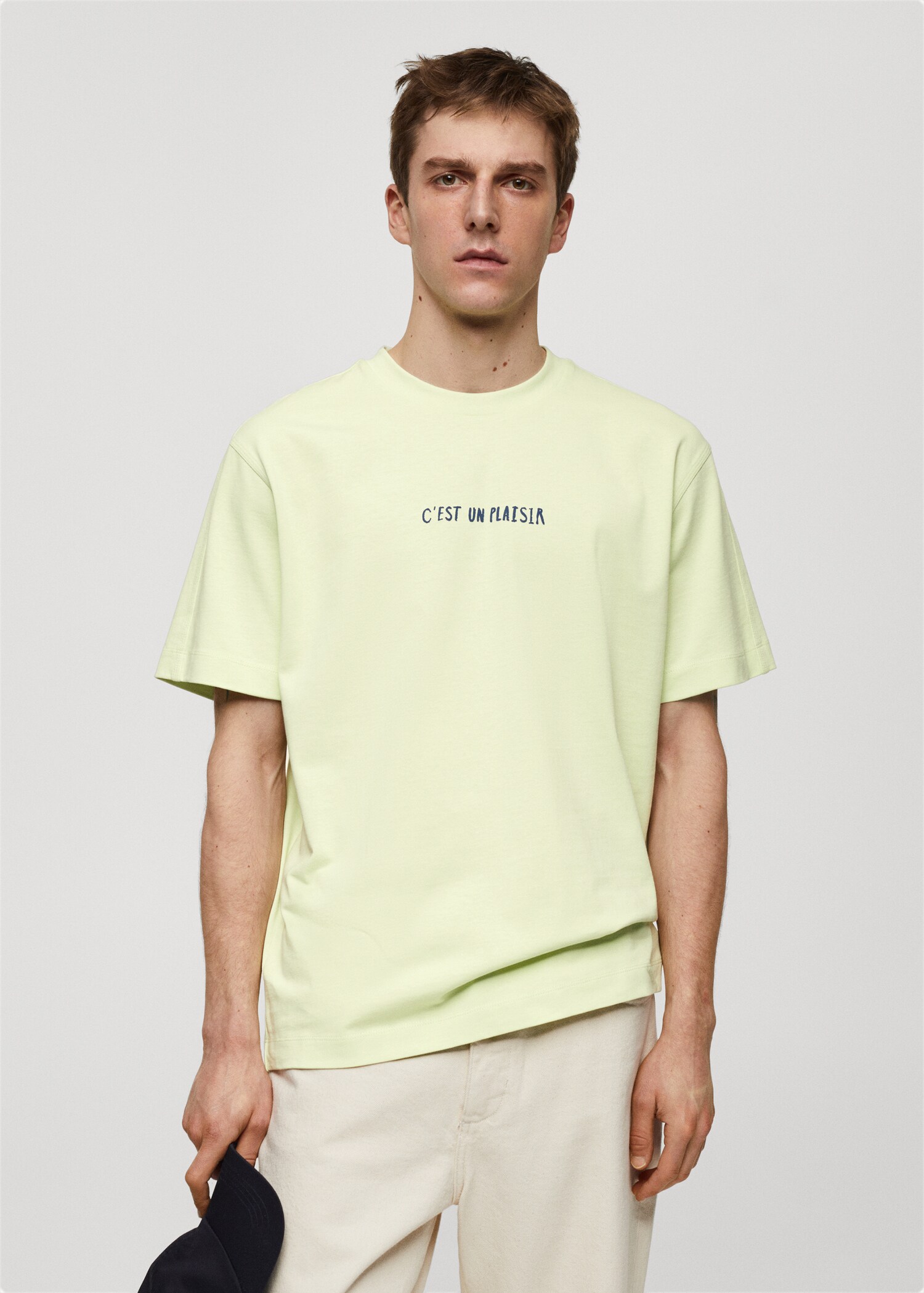 T-shirt de 100% algodão estampada - Plano médio