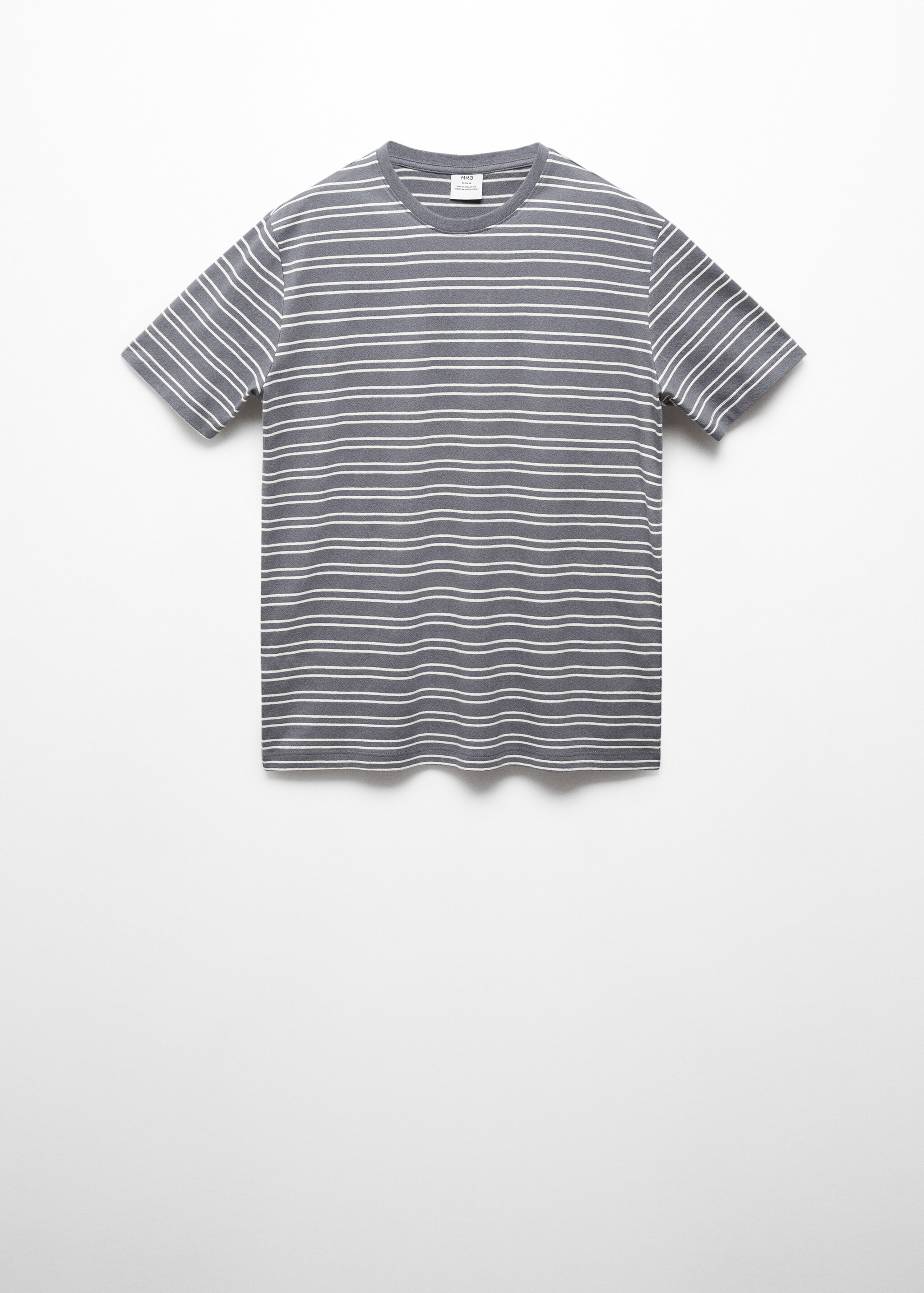 Striped cotton linen-blend T-shirt - Article without model