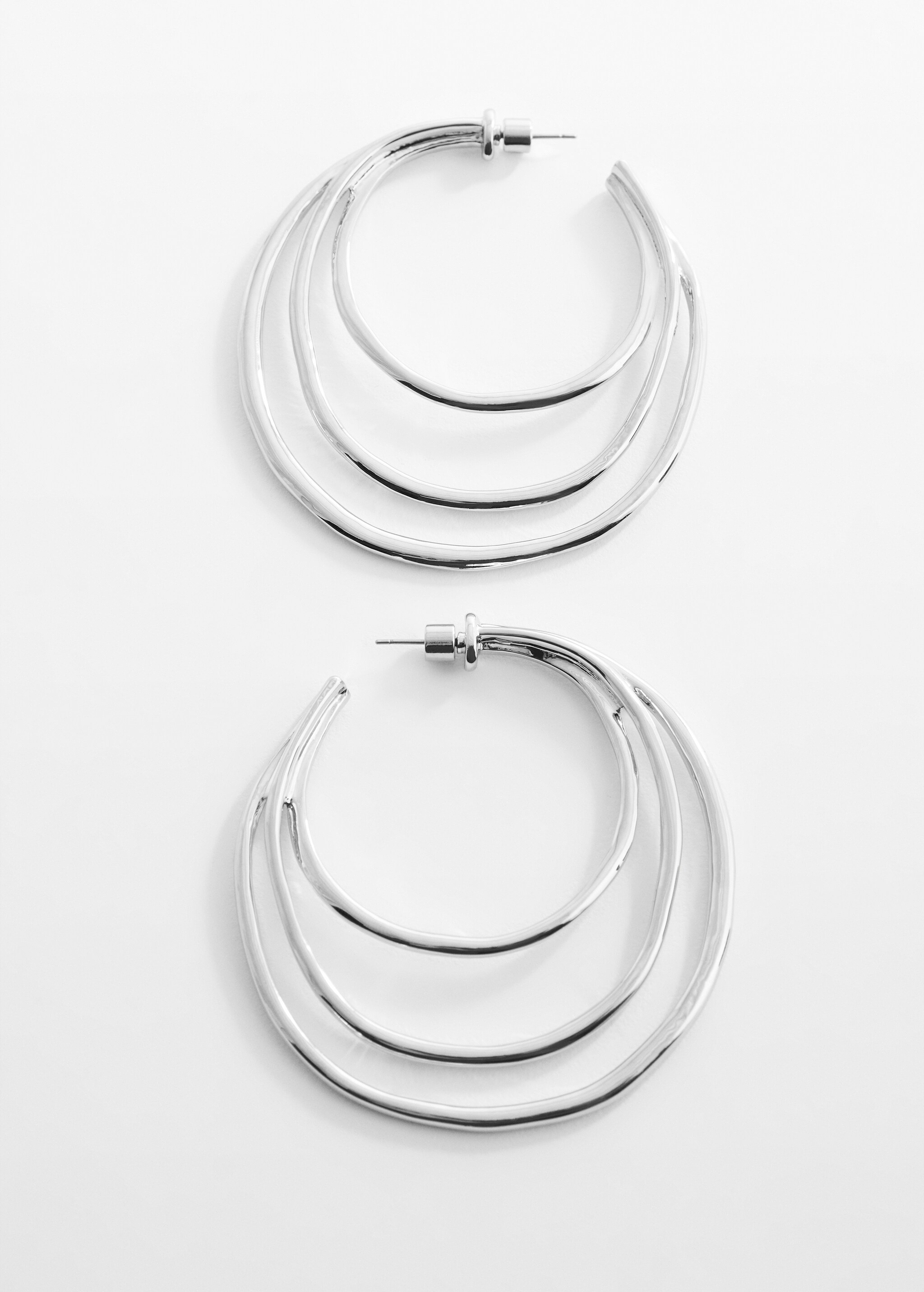 Three hoop earrings - Medium plane