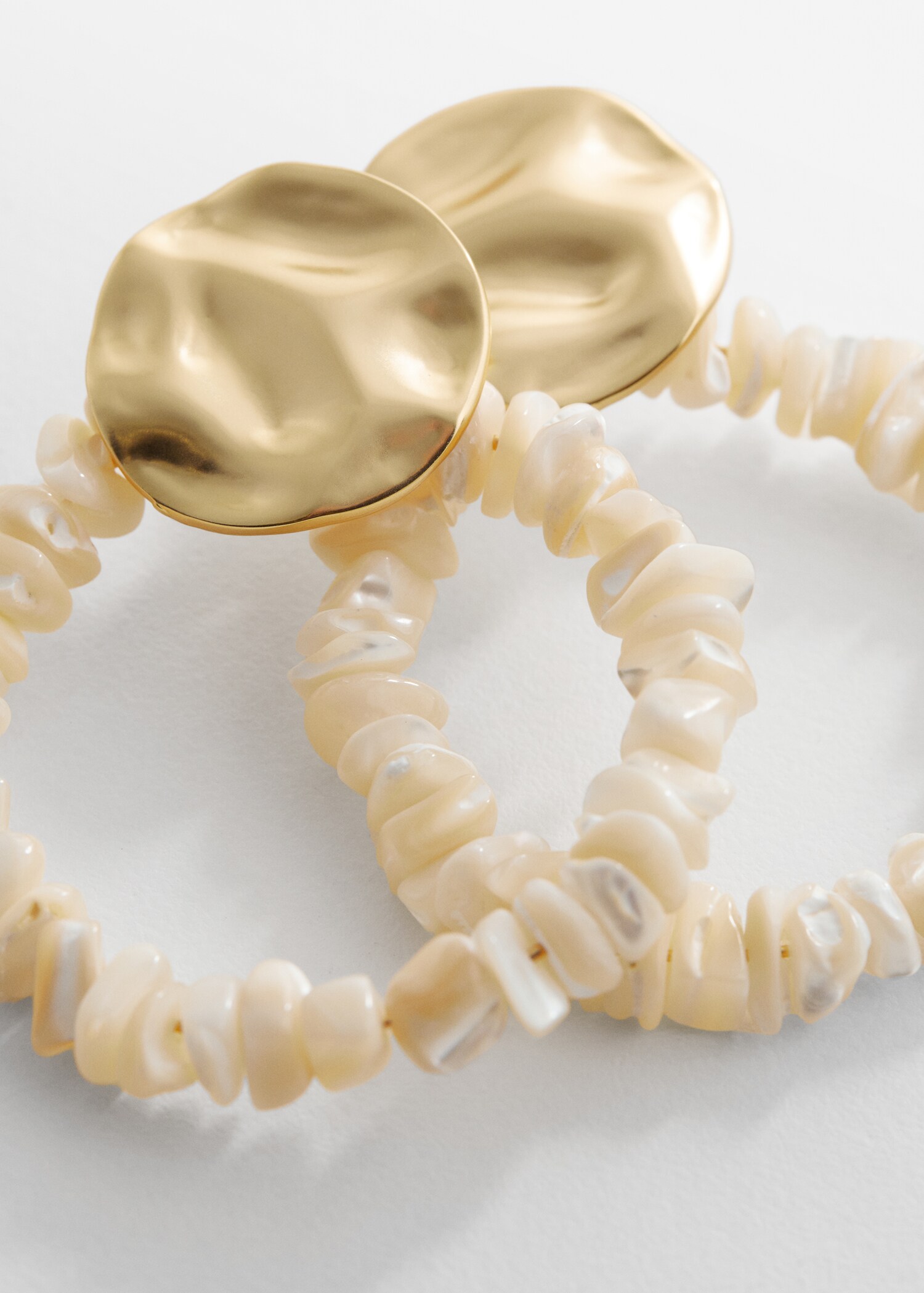 Bead hoop earrings - Medium plane