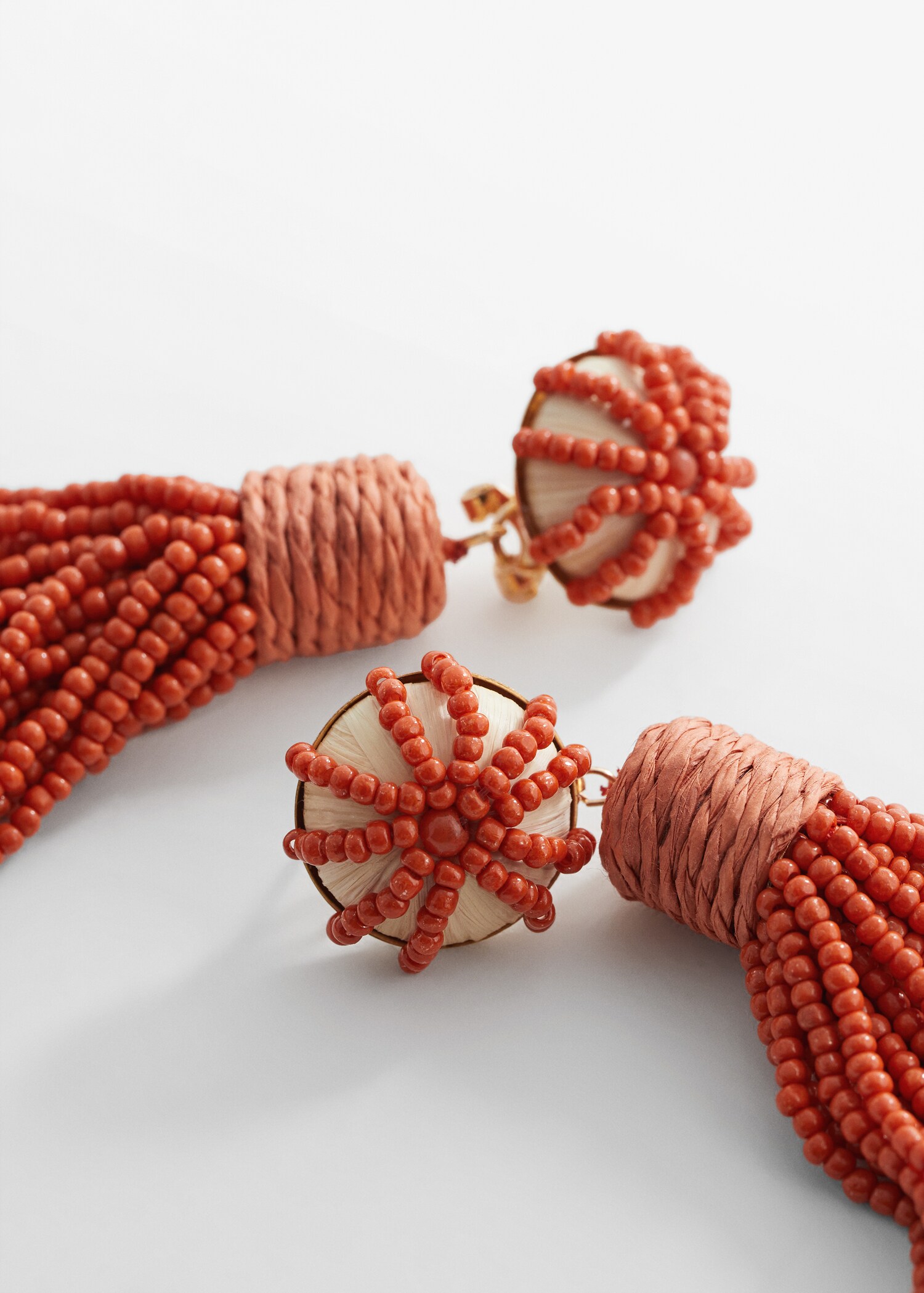 Beaded pendant earrings - Medium plane