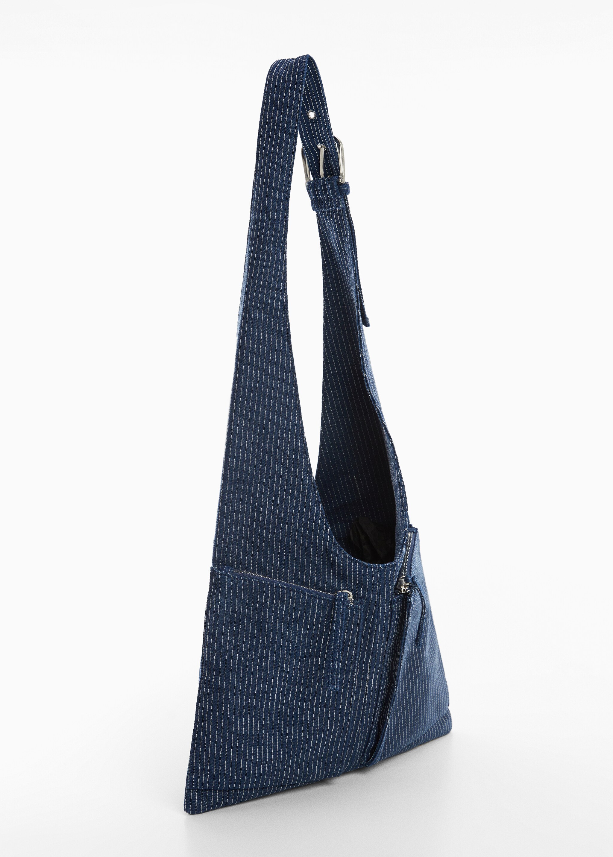 Denim bag with pockets - Medium plane