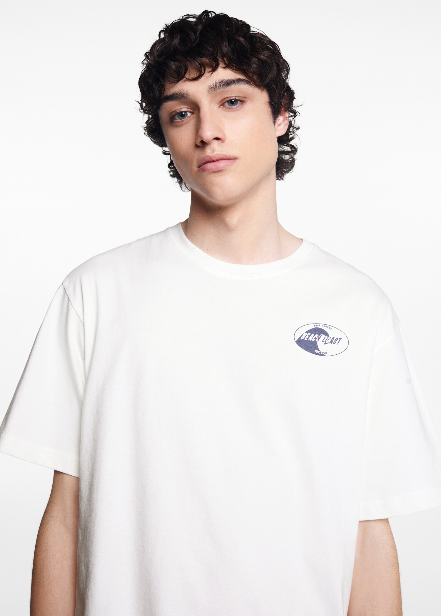 Printed cotton-blend T-shirt - Details of the article 1