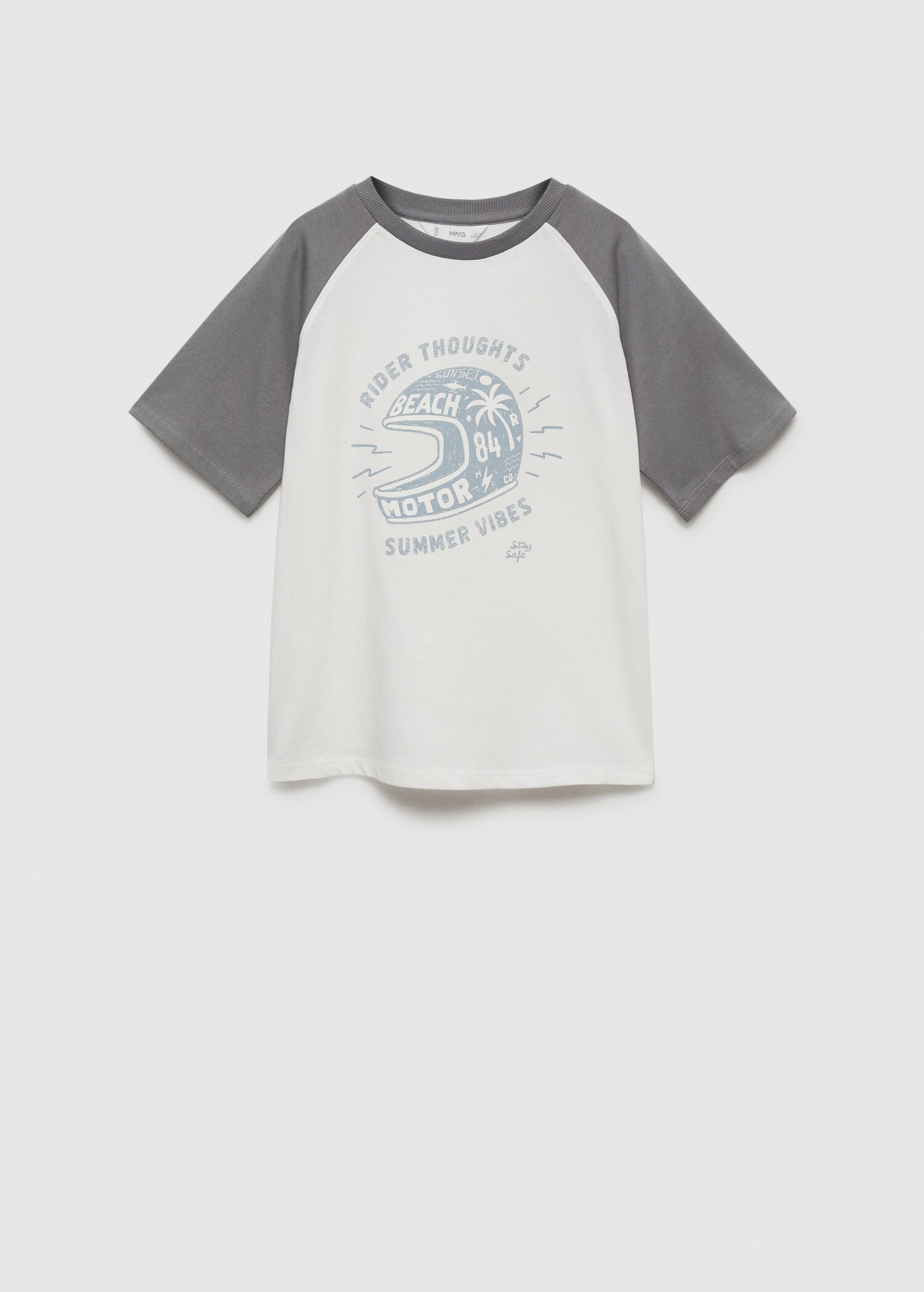 T-shirt bicolore imprimé - Article sans modèle