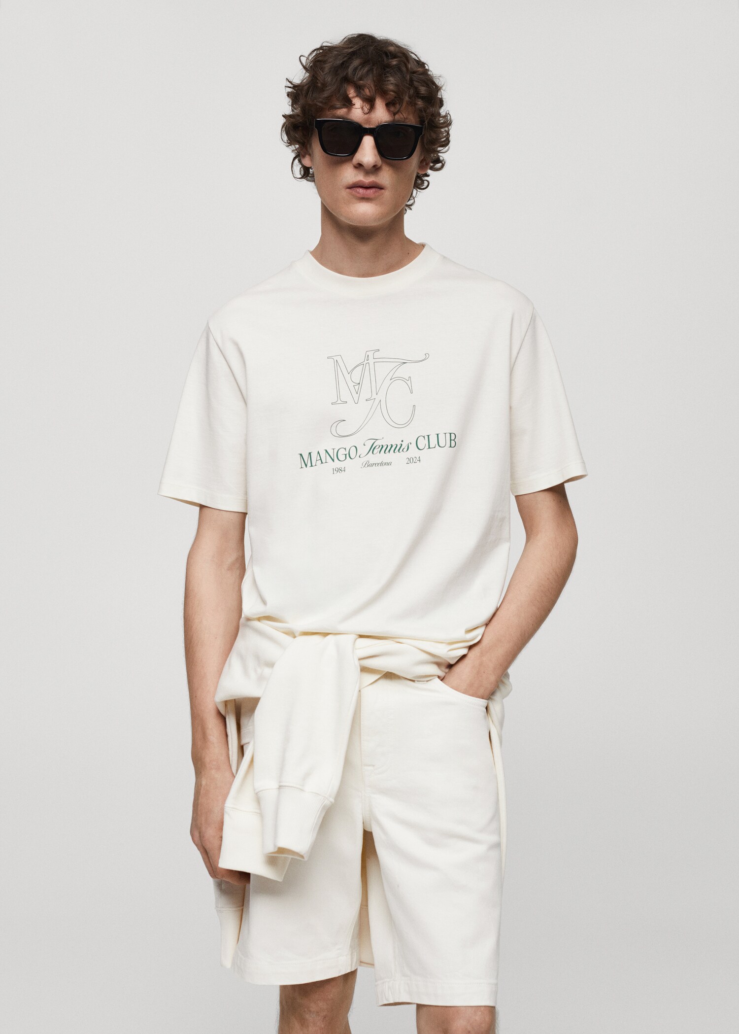 T-shirt de 100% algodão estampada - Plano médio