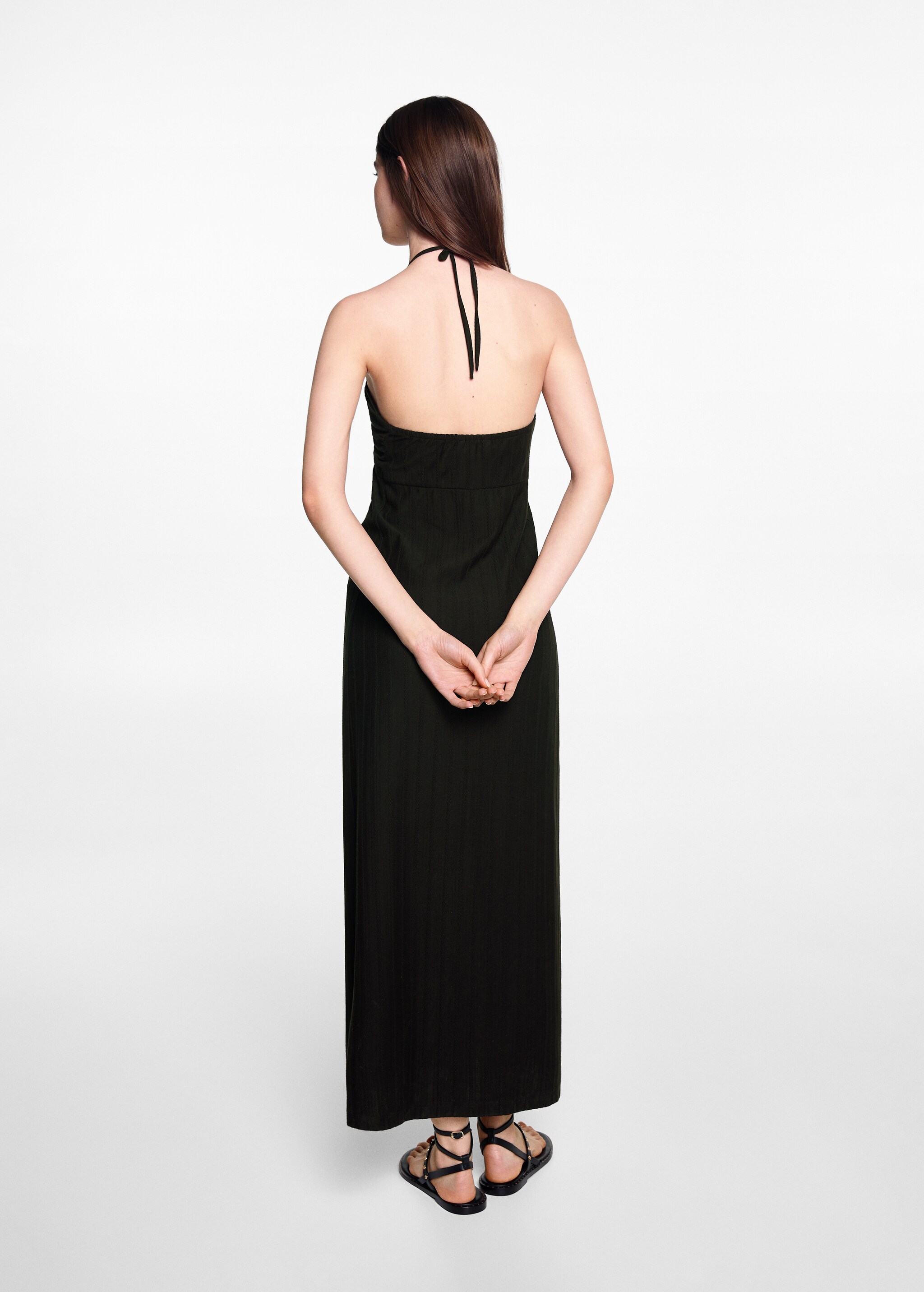 Long textured dress - Reverse of the article
