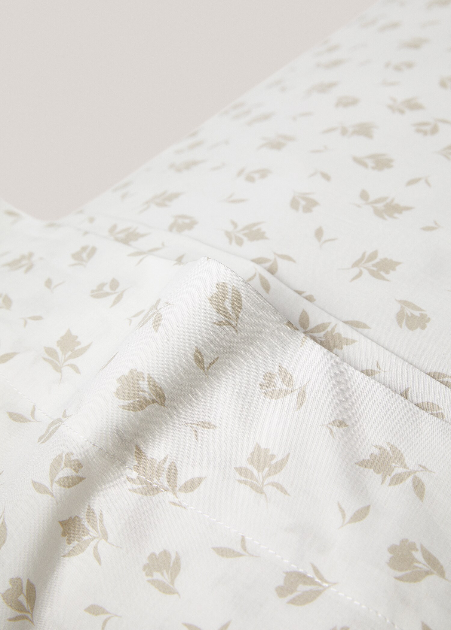 Floral design cotton pillowcase 45x110cm - Details of the article 1