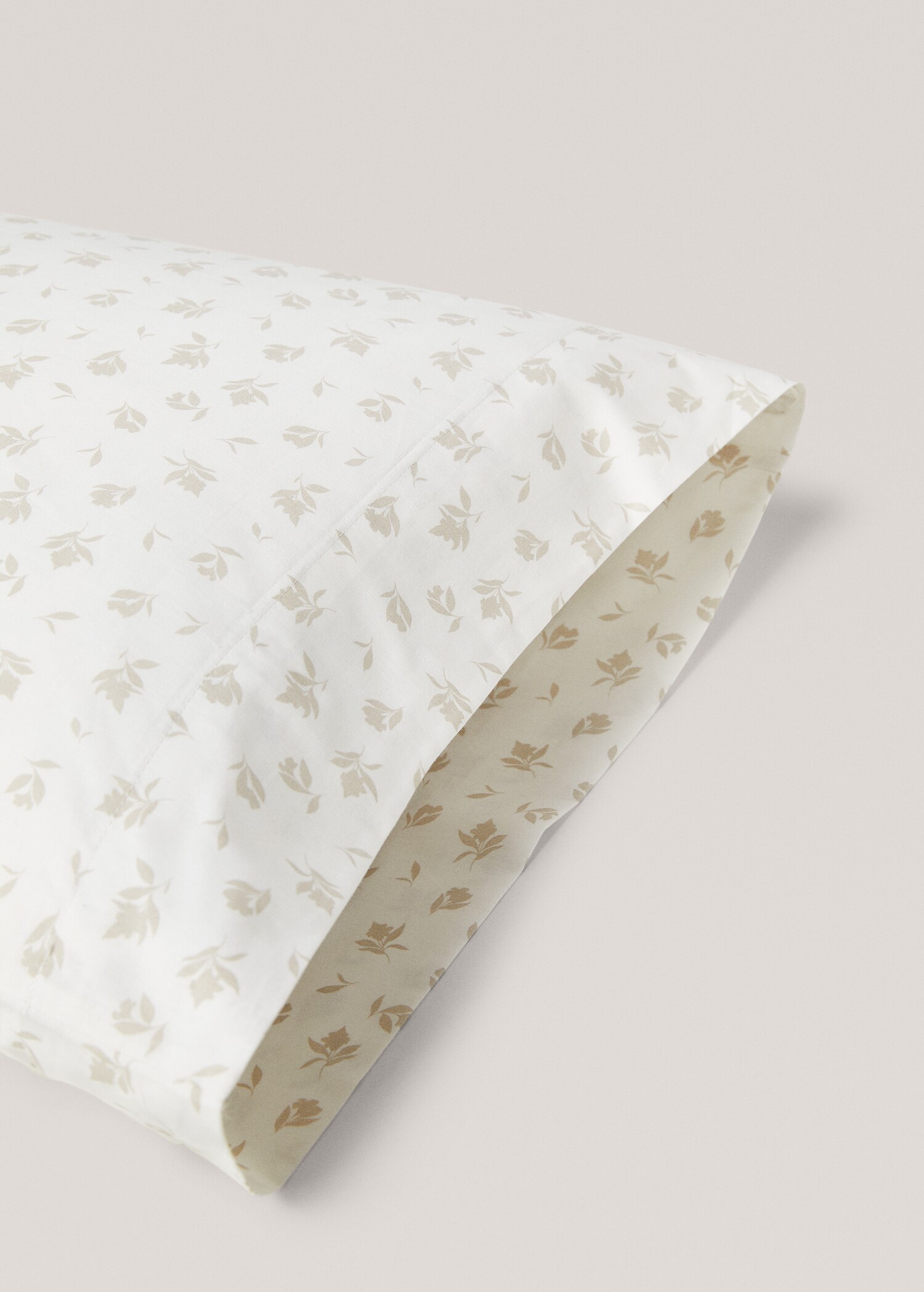 Floral design cotton pillowcase 45x110cm - Details of the article 2