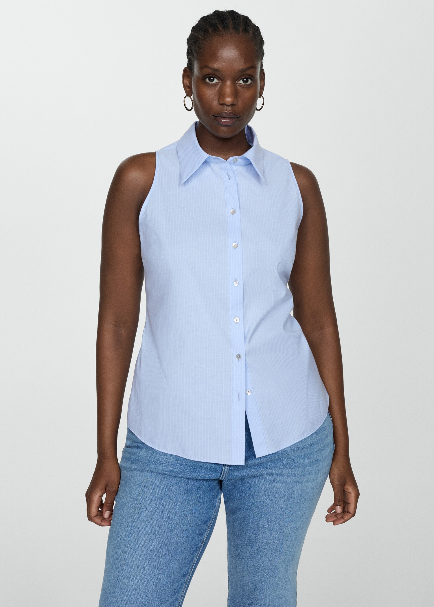 Striped sleeveless shirt - Details of the article 5