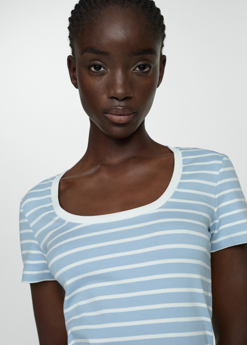 blue and white striped t shirt women's