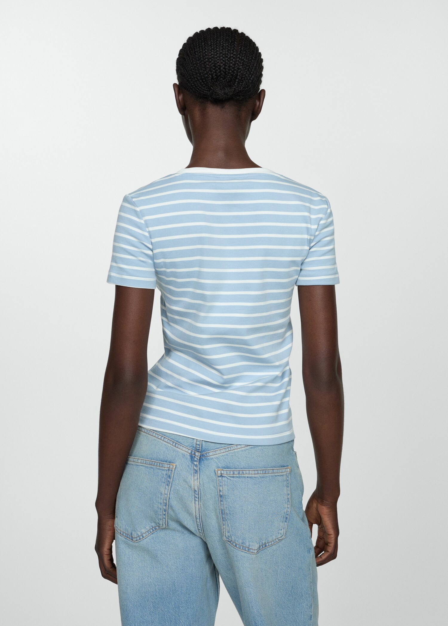 Camiseta rayas estampada - Reverso del artículo