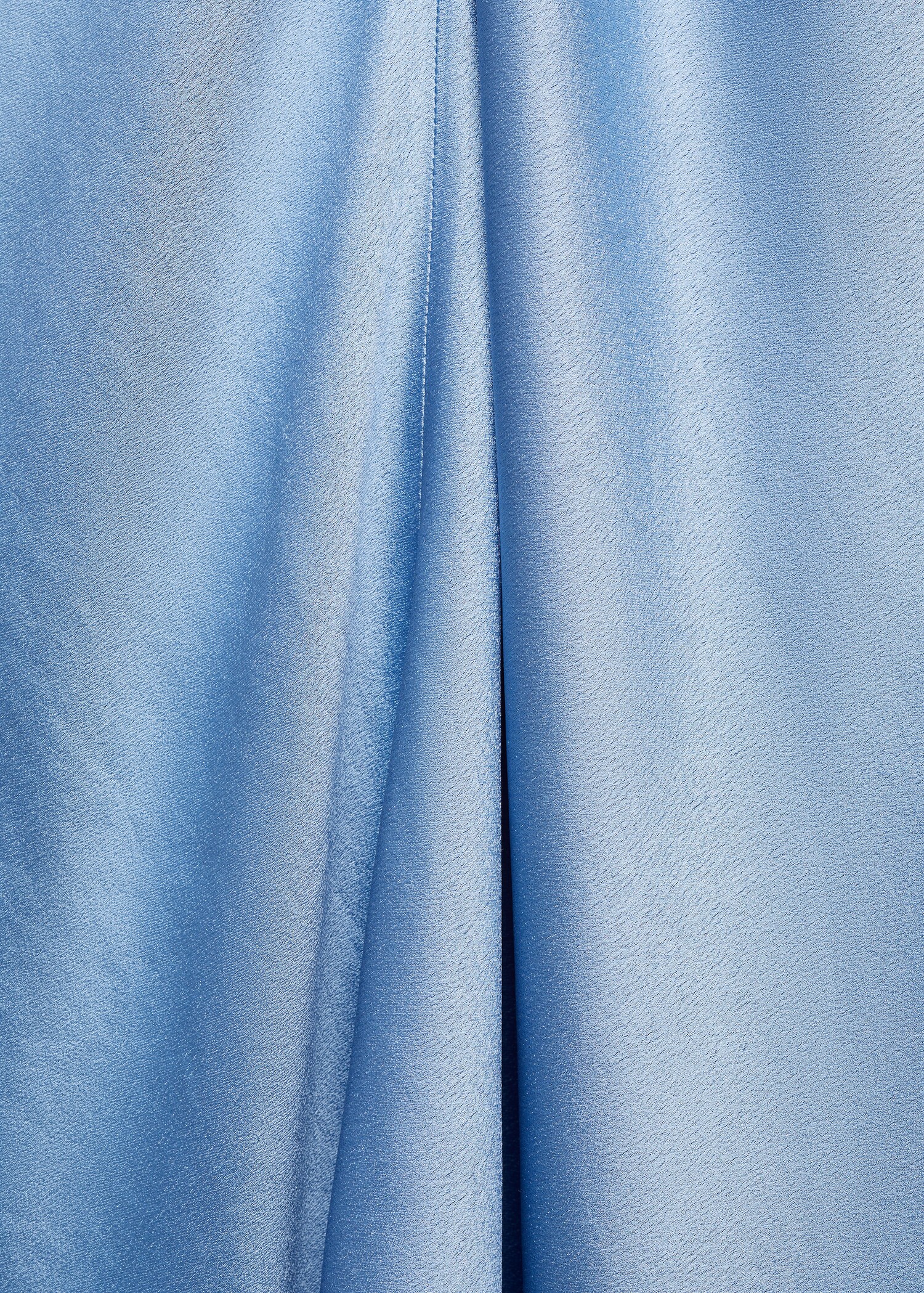 Asymmetrical satin dress with gathered opening - Details of the article 0