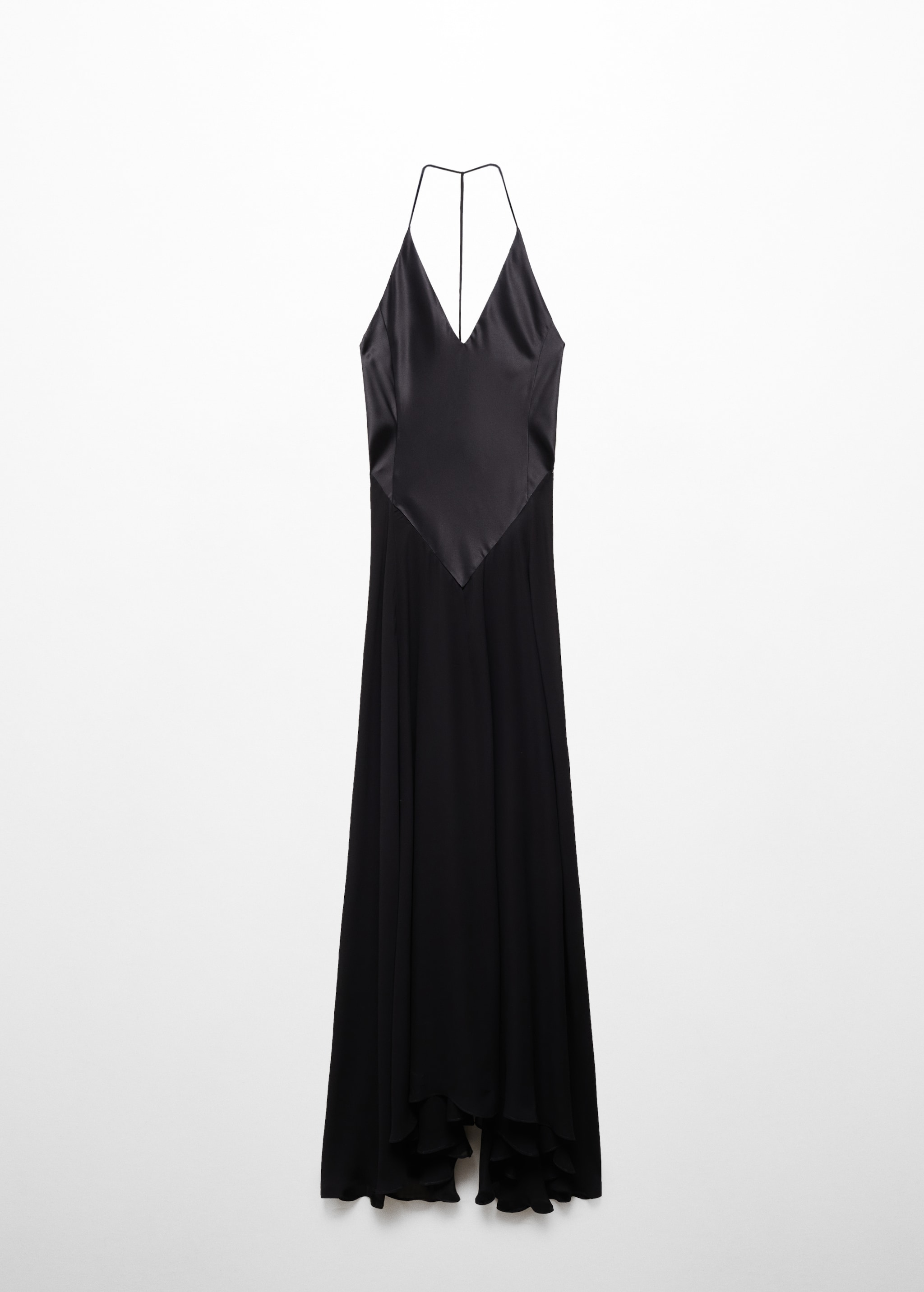 Полупрозрачное платье из шелка с комбинированным лифом - Изделие без модели