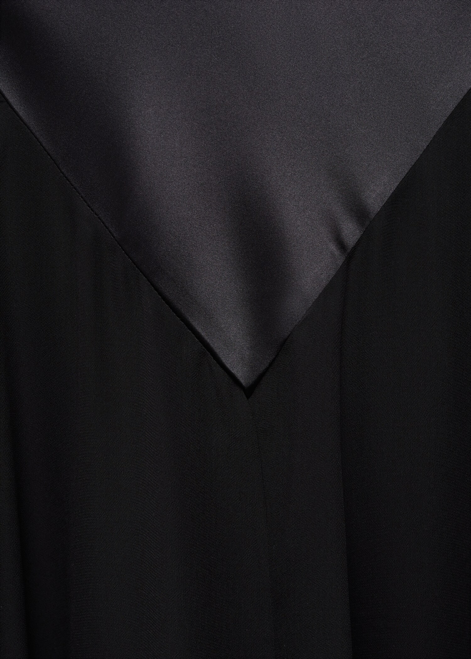 Semi-transparent combined body silk dress - Details of the article 8