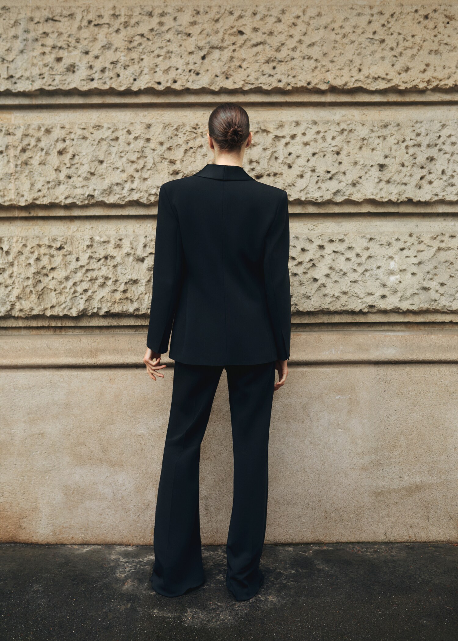 High-waist flared trousers - Reverse of the article