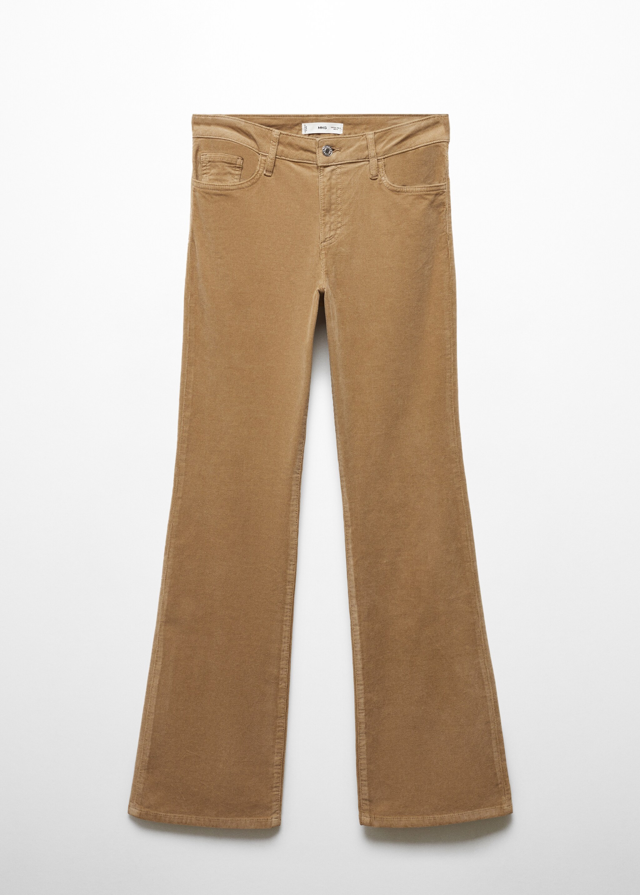 Spodnie flare ze średnim stanem ze sztruksu - Artykuł bez modela/modelki