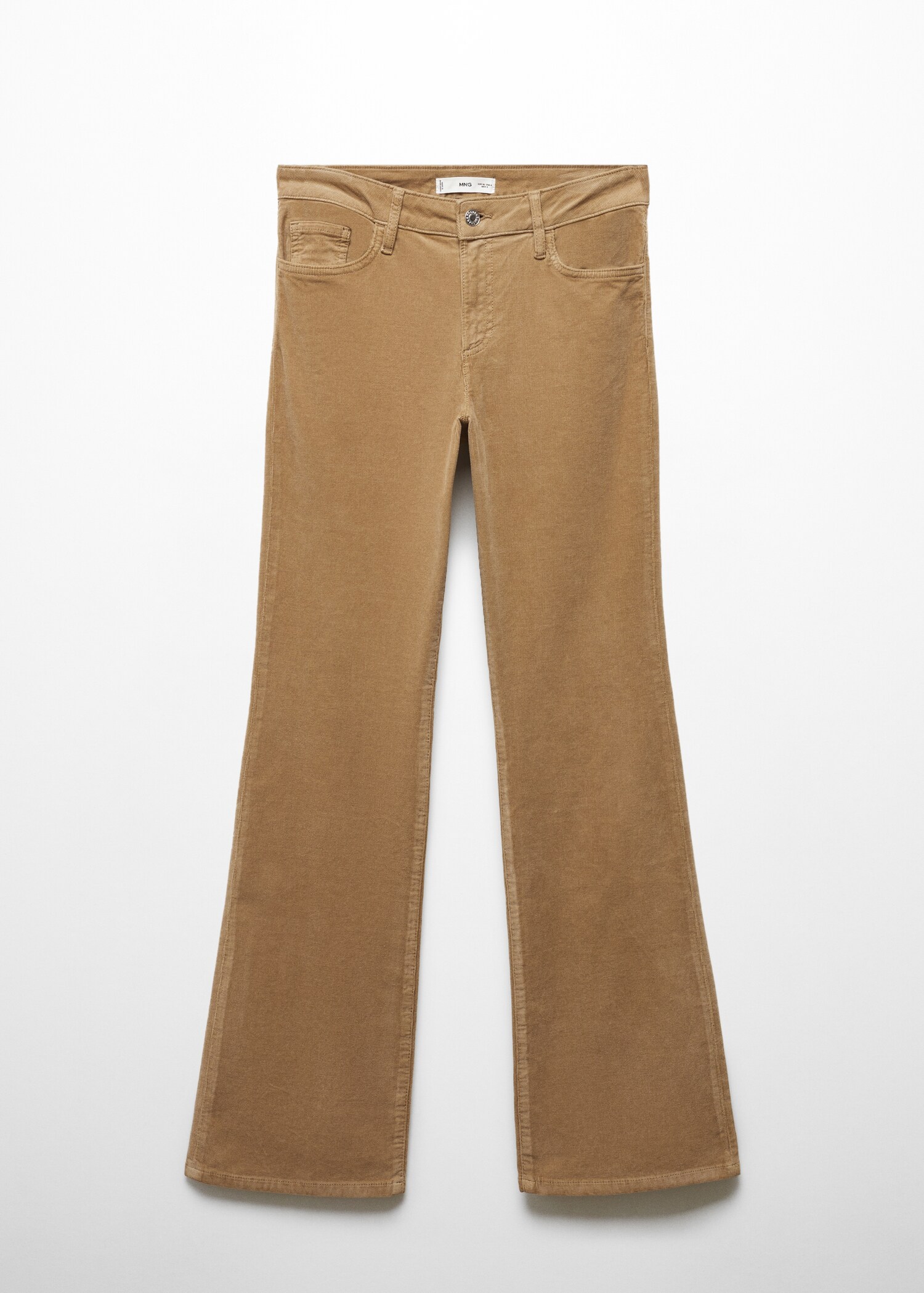 Mid-rise corduroy flared trousers - Article without model