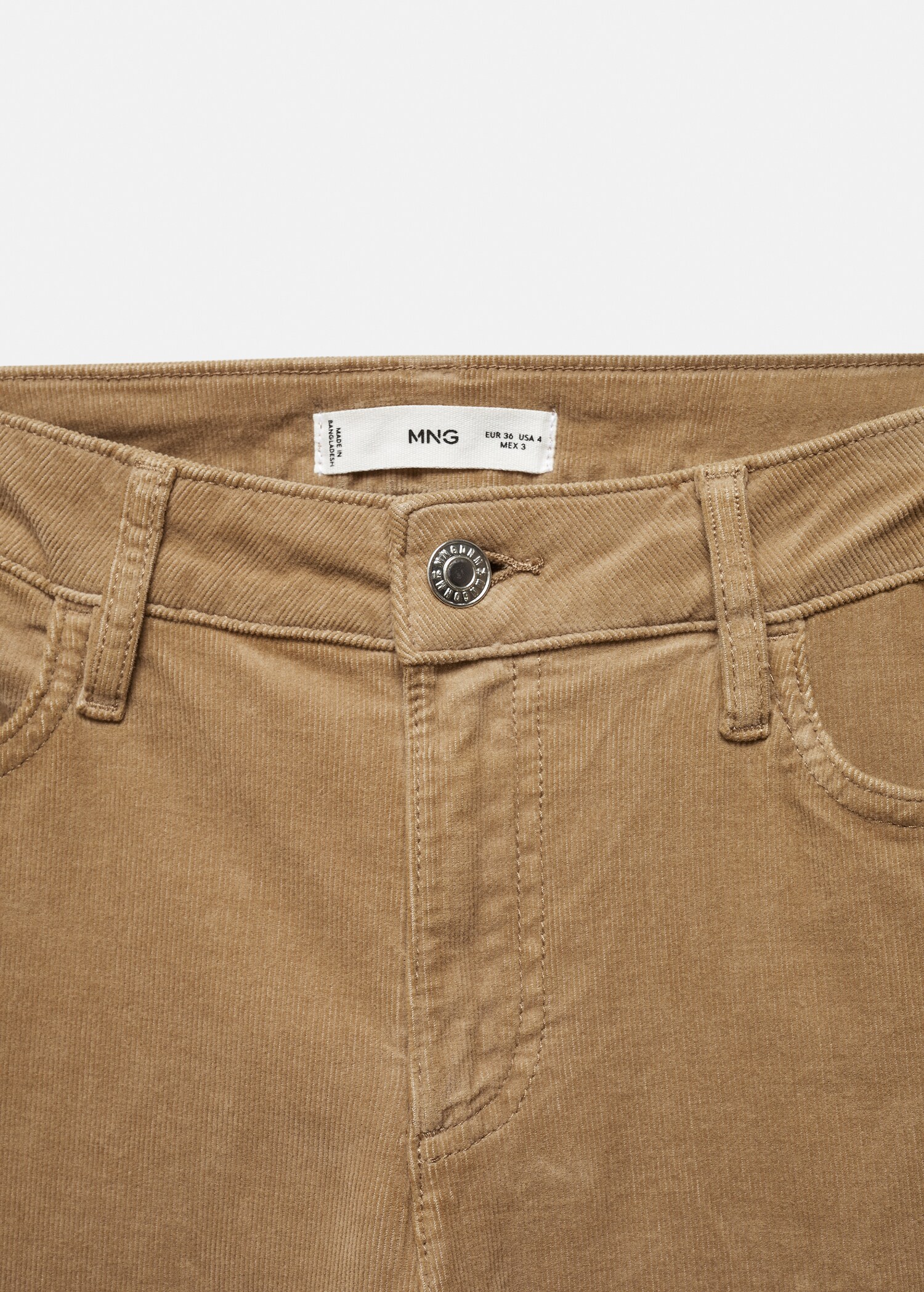 Pantalón flare tiro medio pana - Detalle del artículo 8