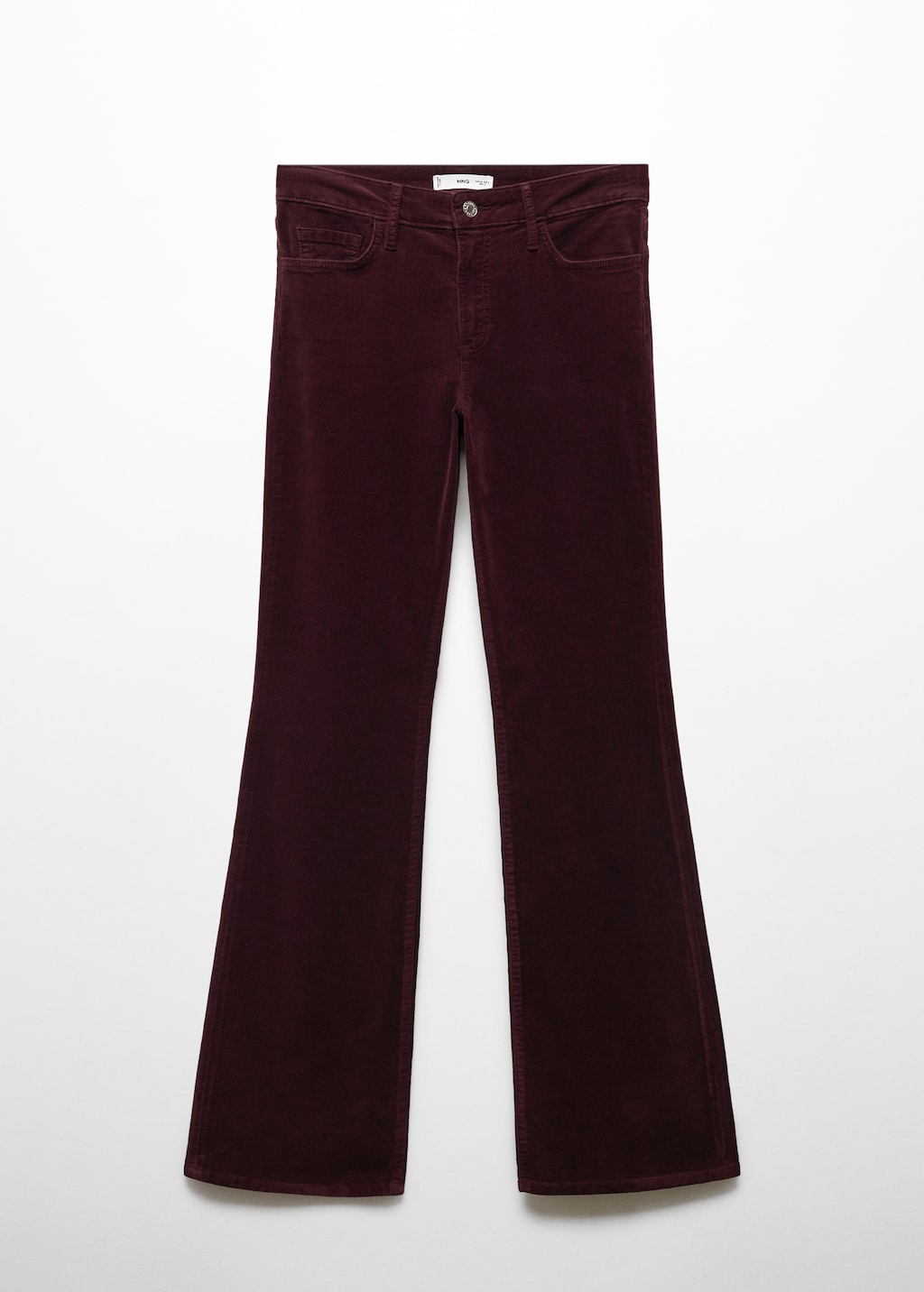 Pantalon flare taille normale velours cotele Femme MANGO Maurice