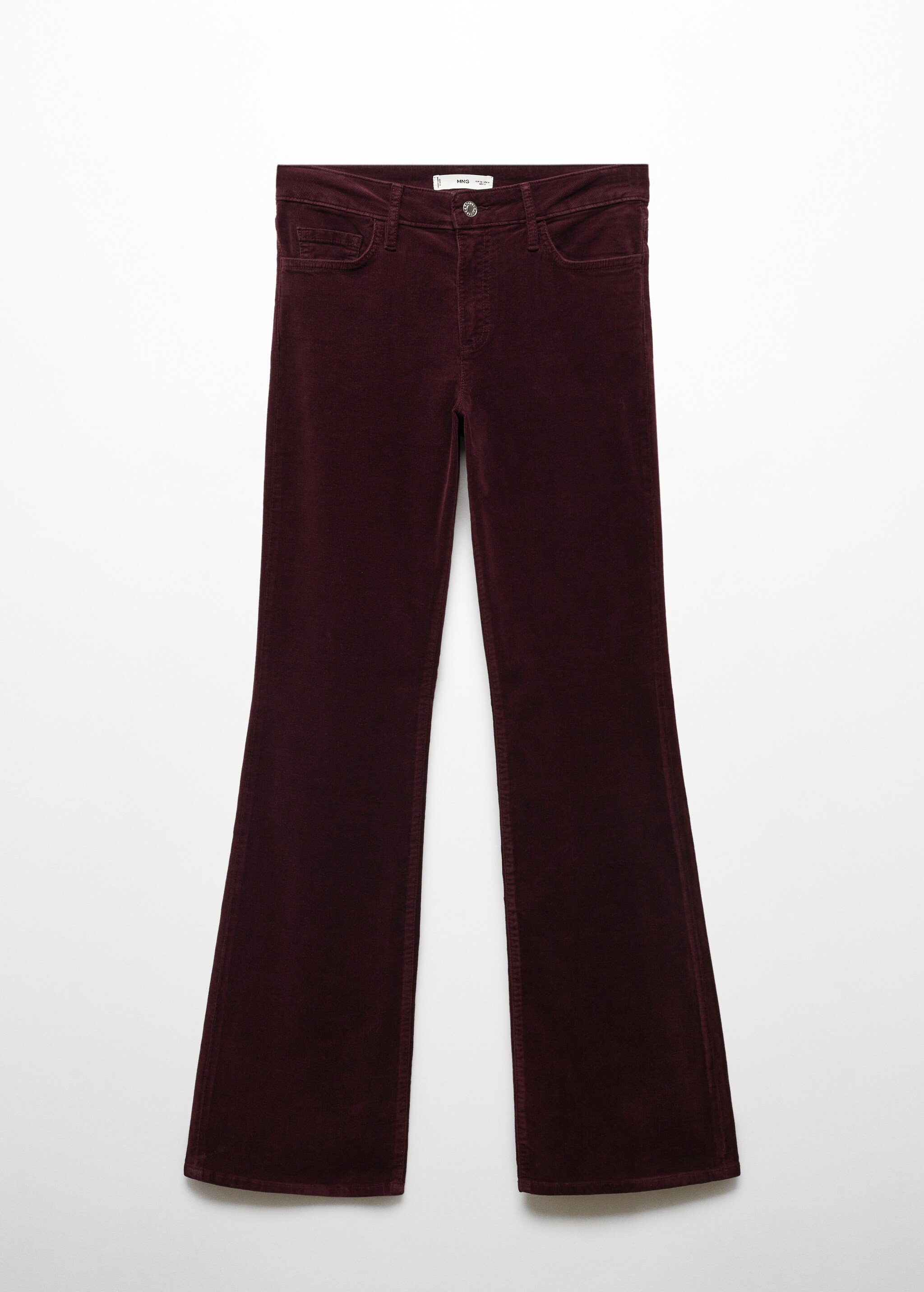 Mid-rise corduroy flared trousers - Article without model