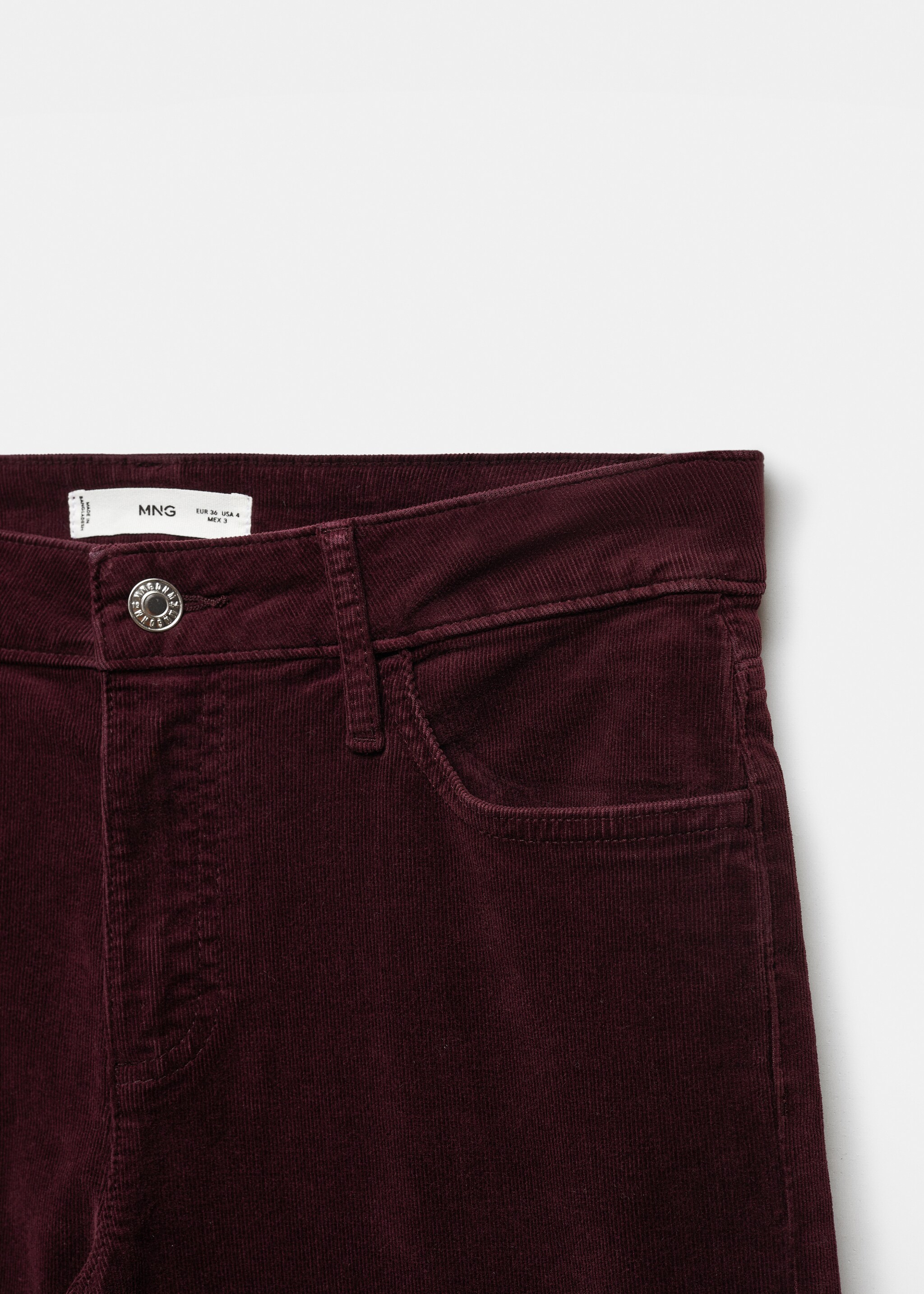 Mid-rise corduroy flared trousers - Details of the article 8