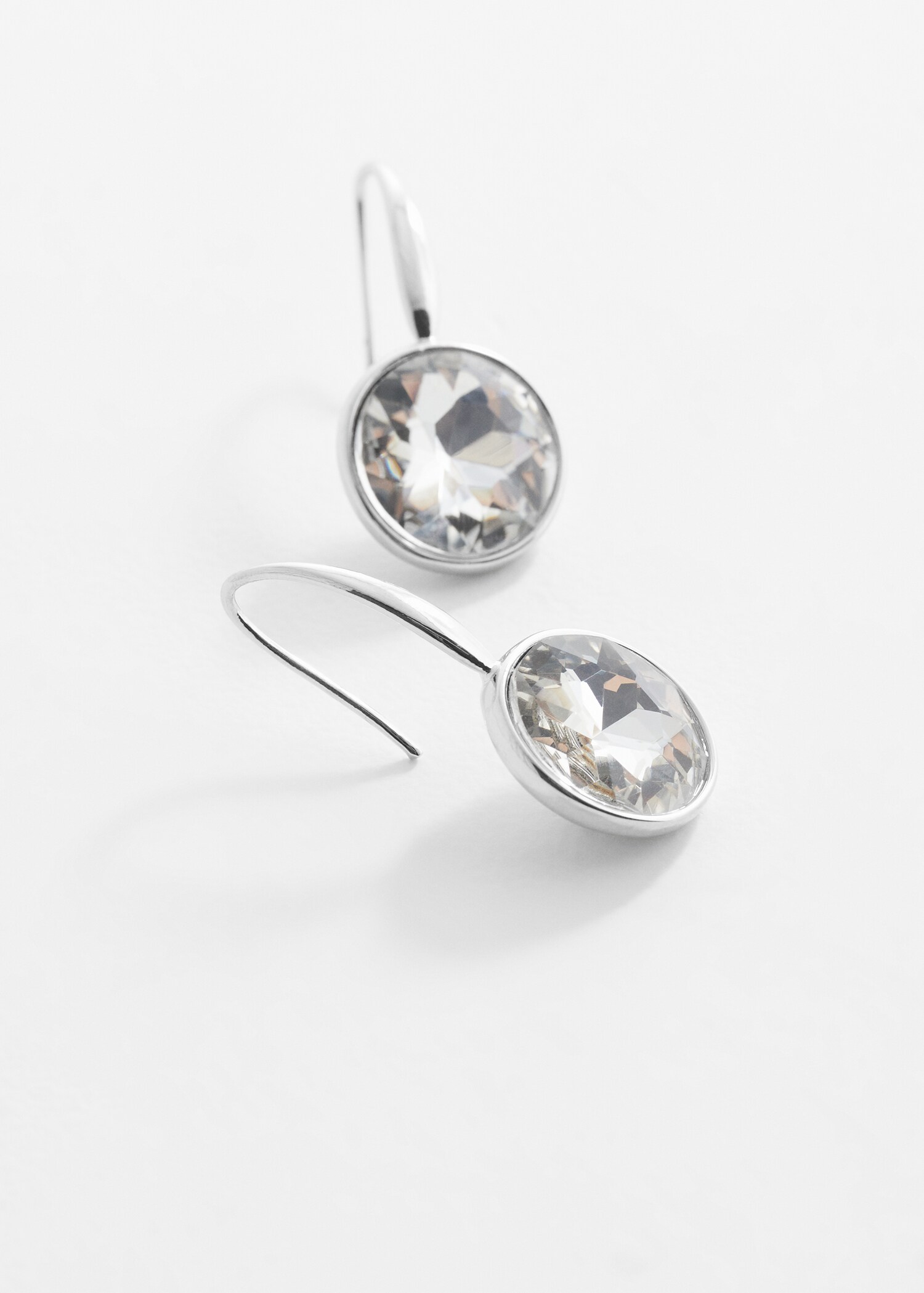 Faceted crystal earrings - Medium plane