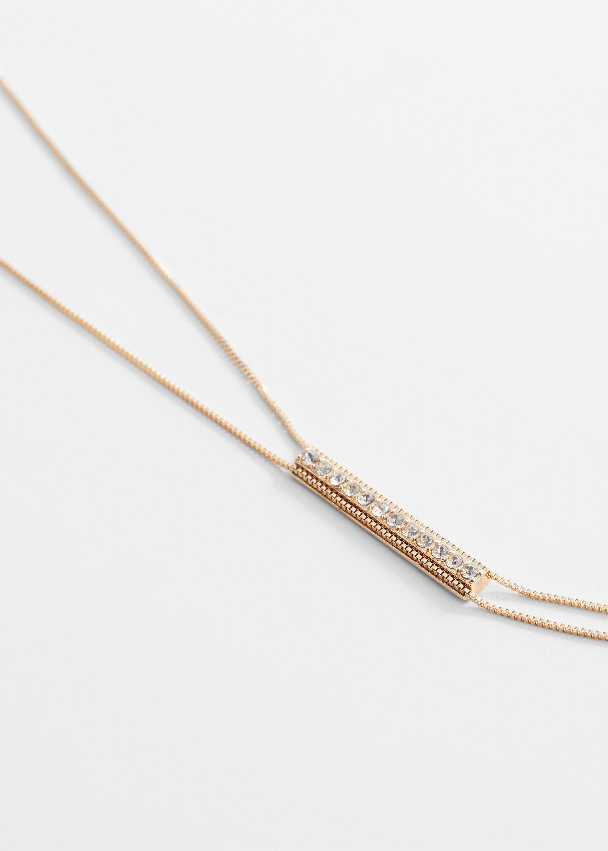 Crystal chain necklace - Medium plane