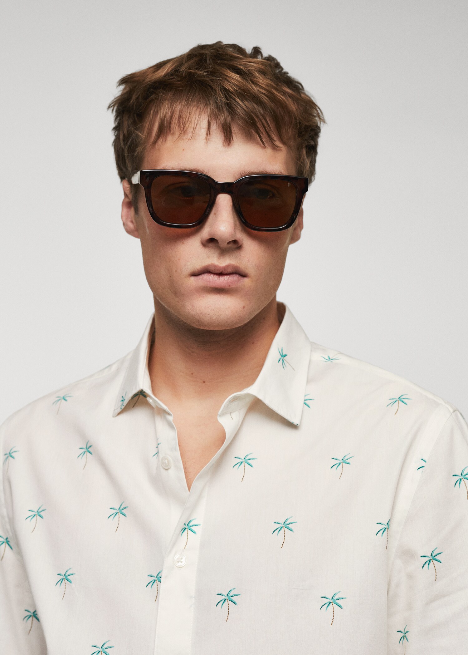 Chemise coton en imprimé palmiers - Détail de l'article 1
