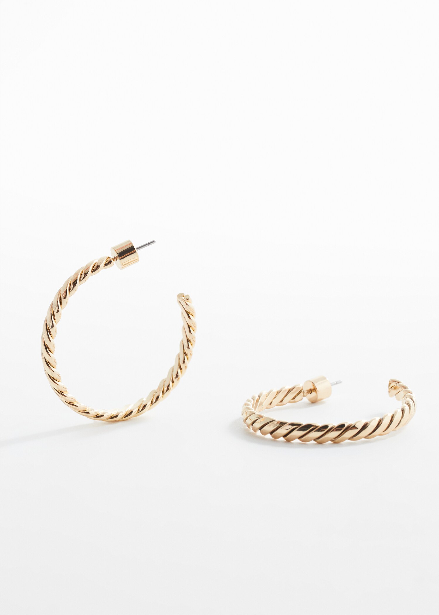 Braided hoop earrings - Medium plane