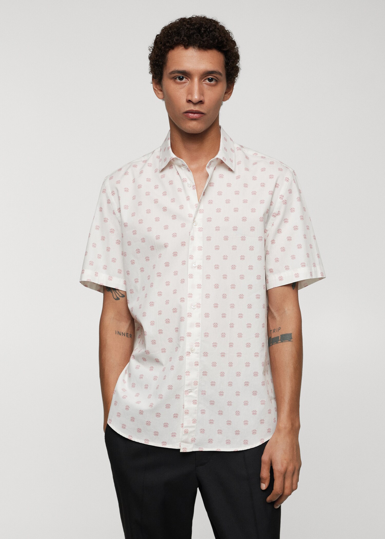 Chemise imprimée 100 % coton - Plan moyen
