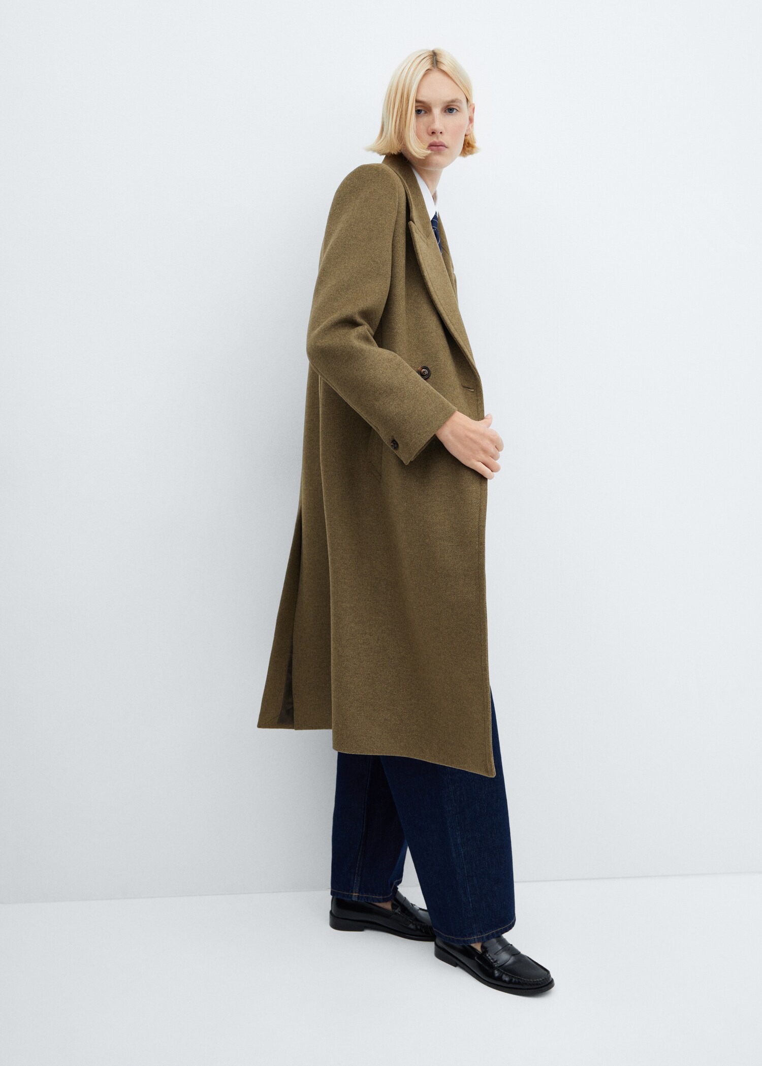 Lapels wool coat - Details of the article 2