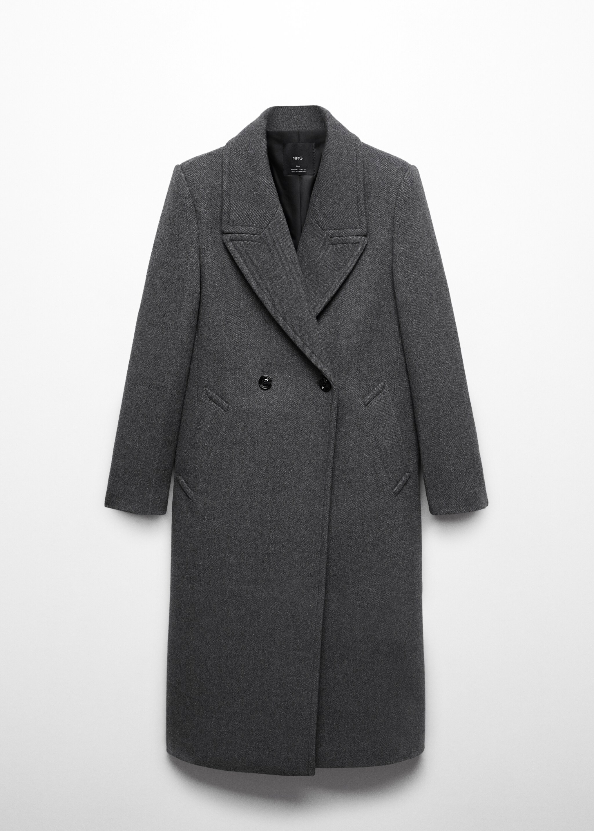 Пальто с лацканами шерсть - Изделие без модели