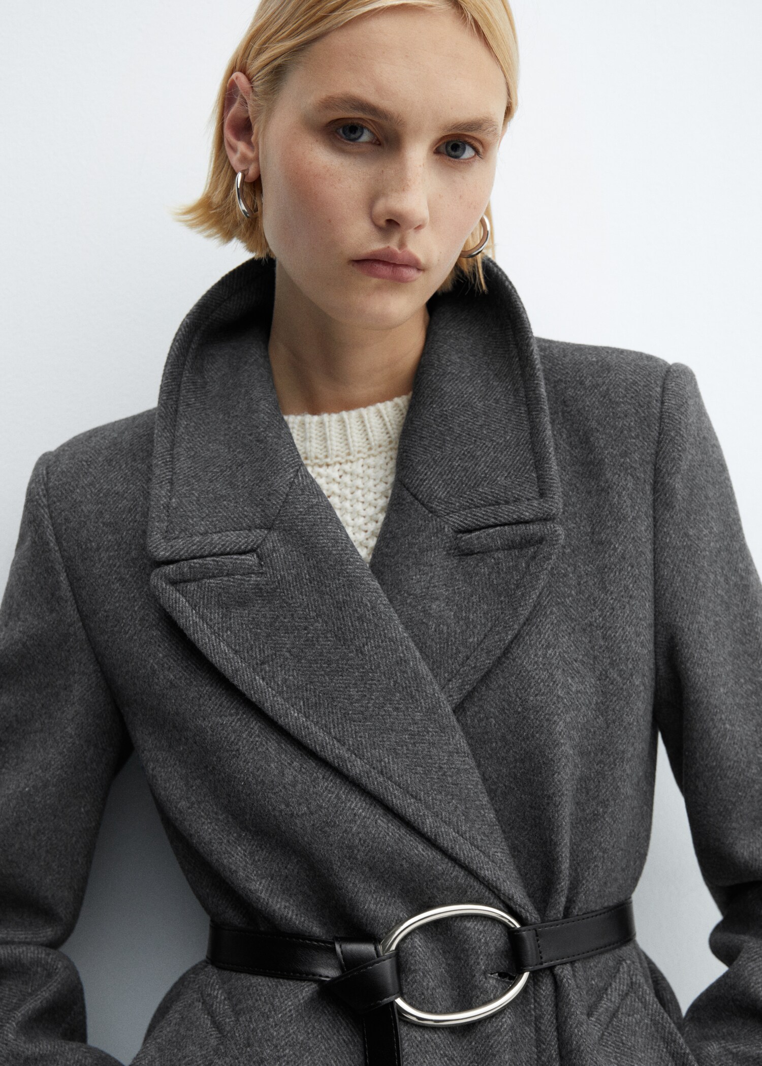 Lapels wool coat - Details of the article 4