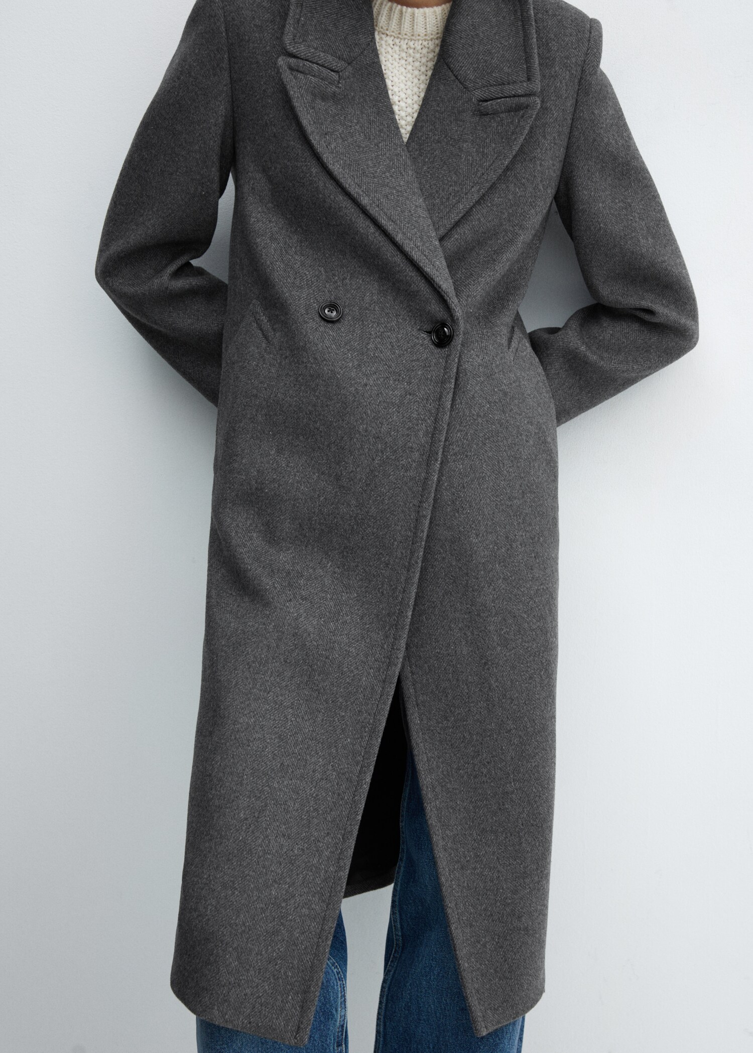 Lapels wool coat - Details of the article 6