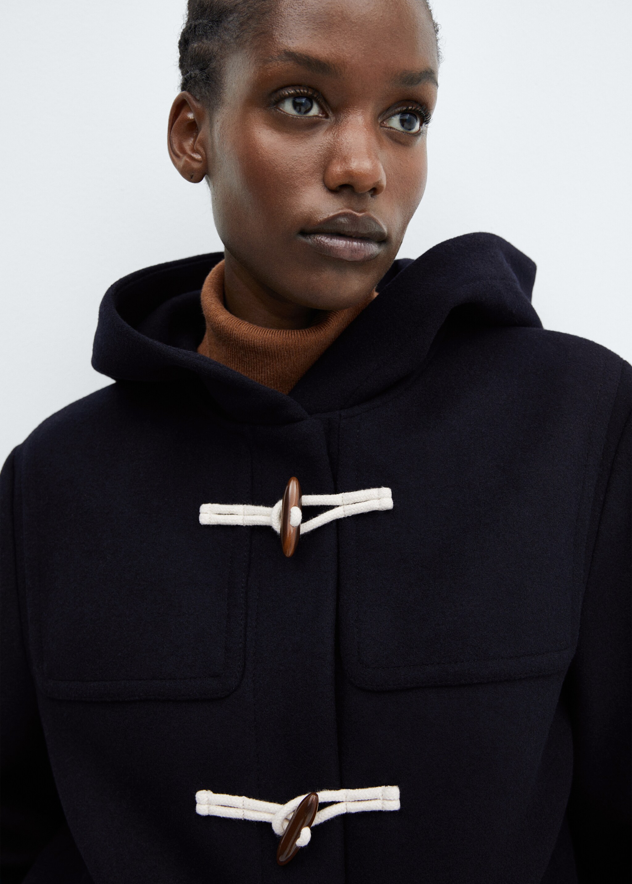Hooded wool coat - Details of the article 4