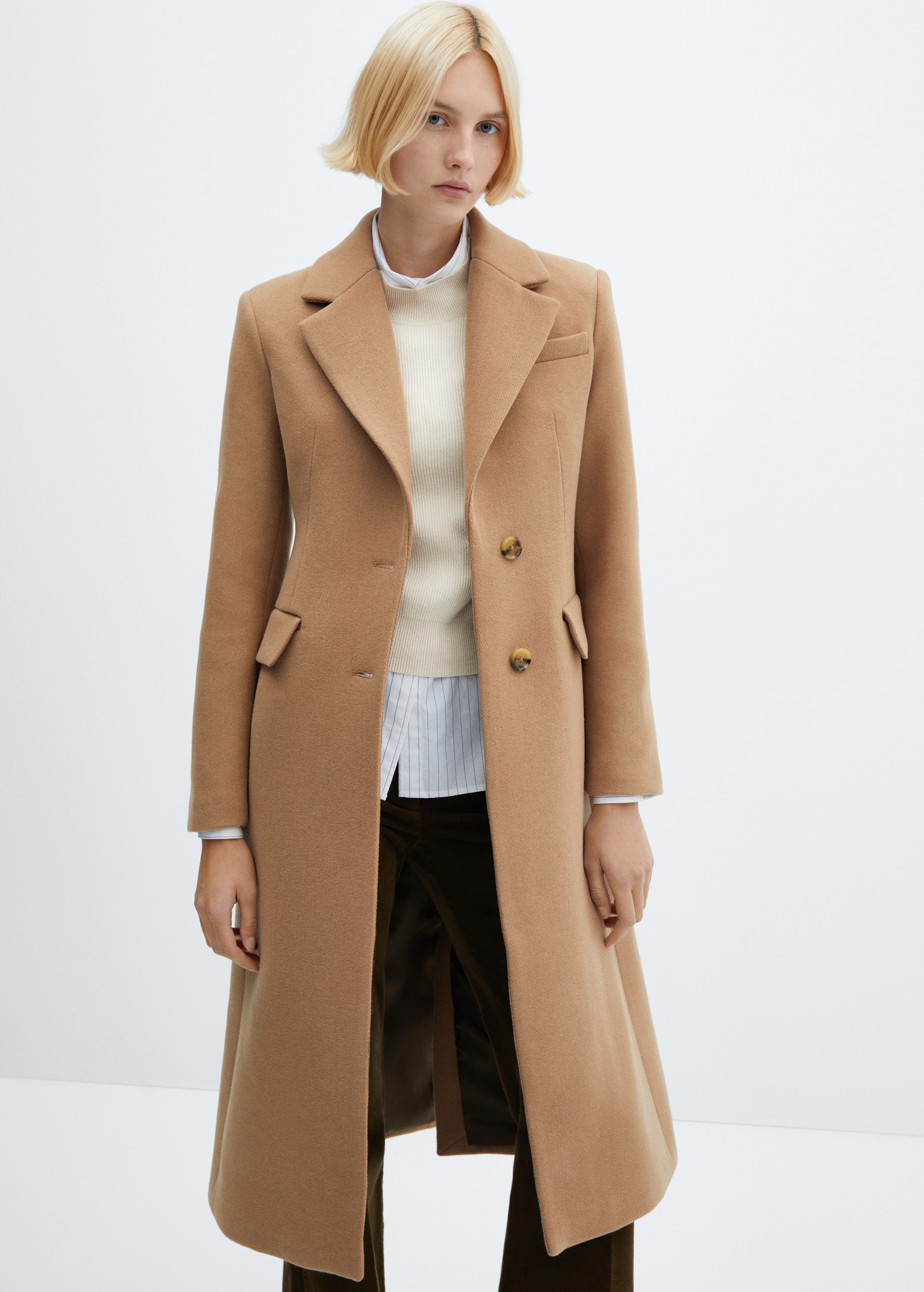 Manteau laine ajusté Femme MANGO France (La Réunion)