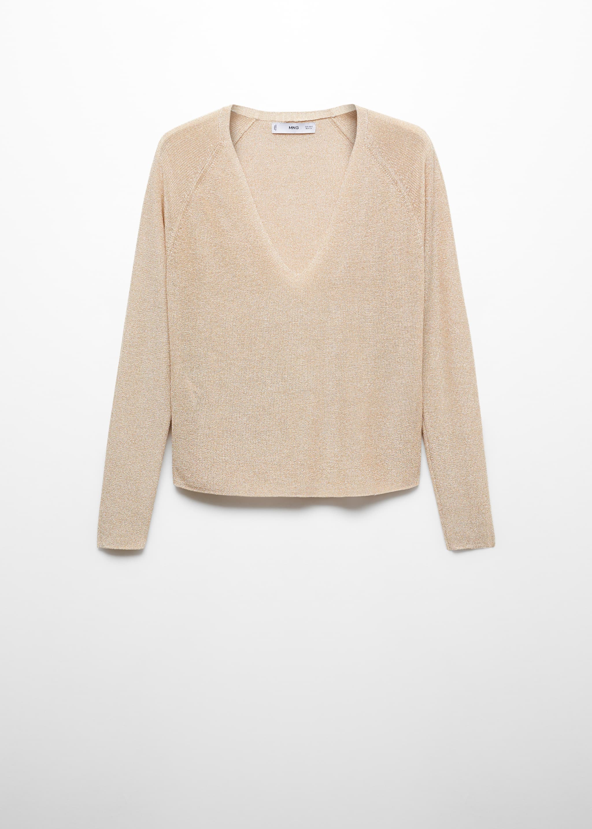 V-neck lurex sweater - Article without model