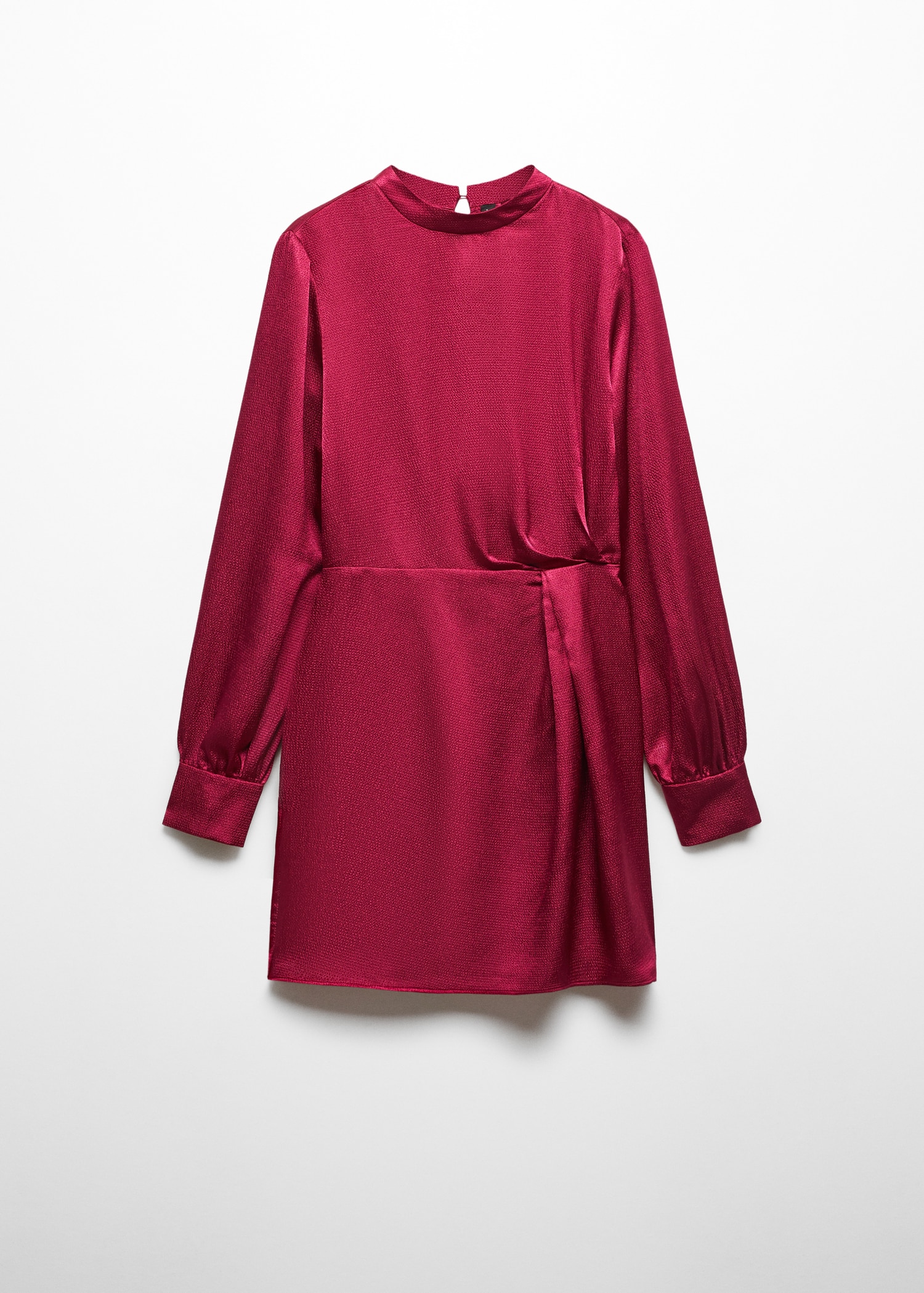 Robe satinée manches bouffantes - Article sans modèle