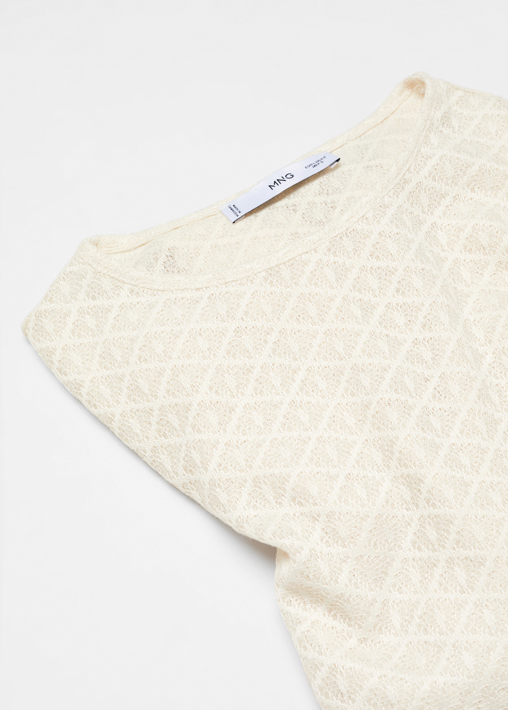 Textured knit t-shirt - Details of the article 8