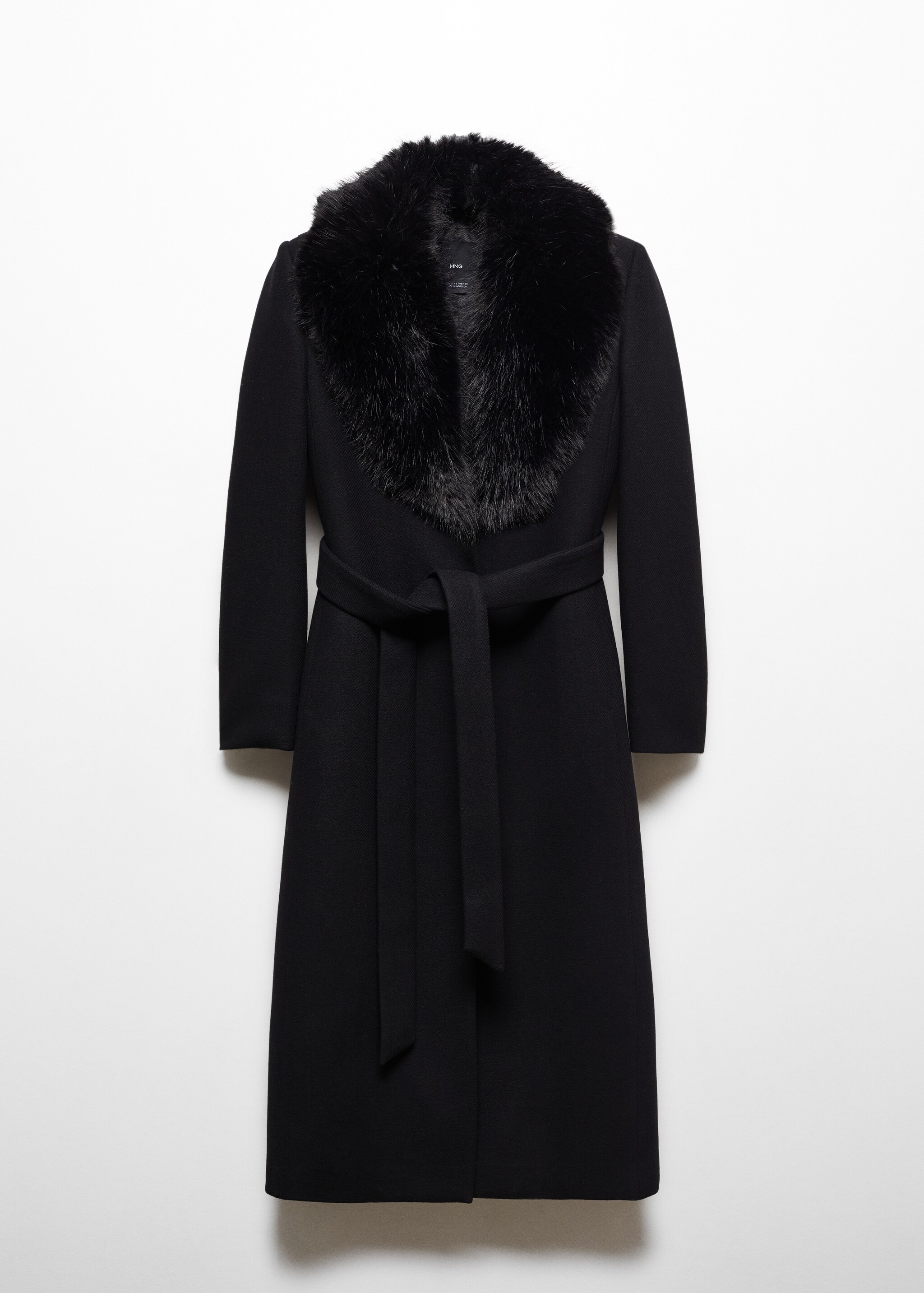 Manteco wool coat with detachable fur collar - Article without model