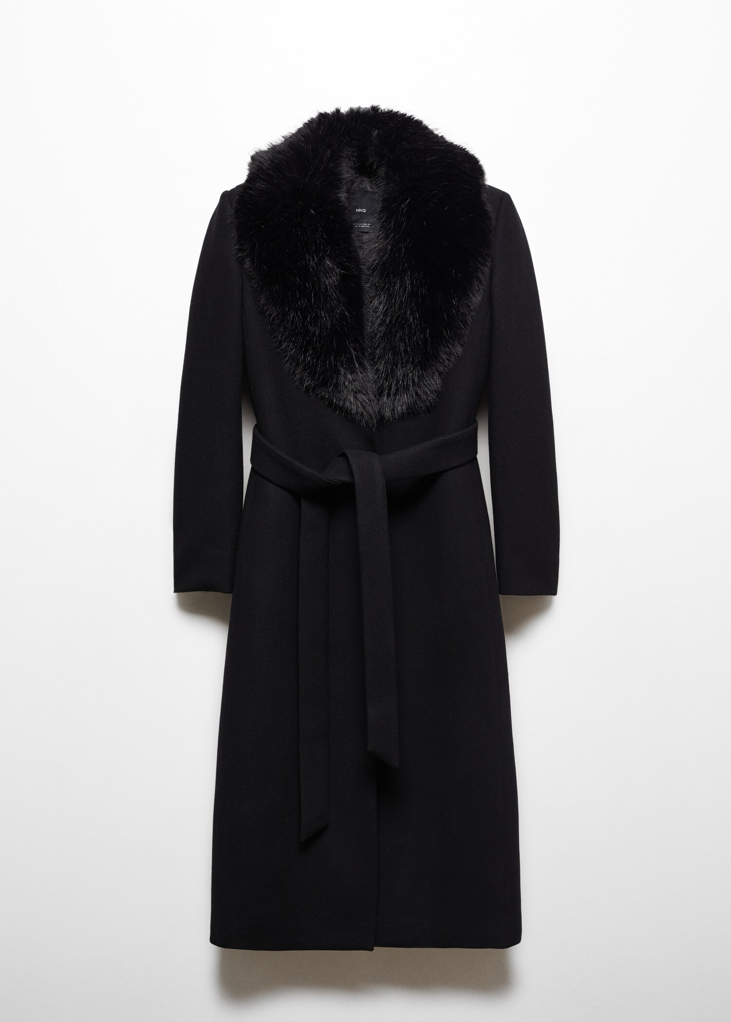 Manteco wool coat with detachable fur collar - Article without model